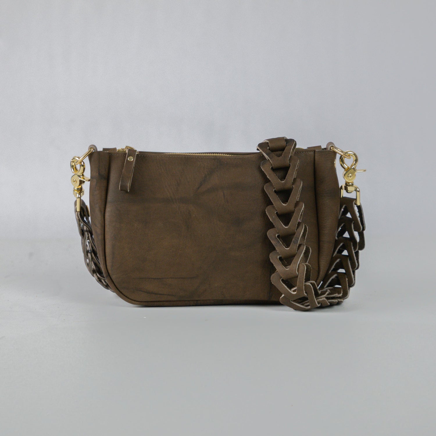 Olive Crunch Medium Crossbody Bag