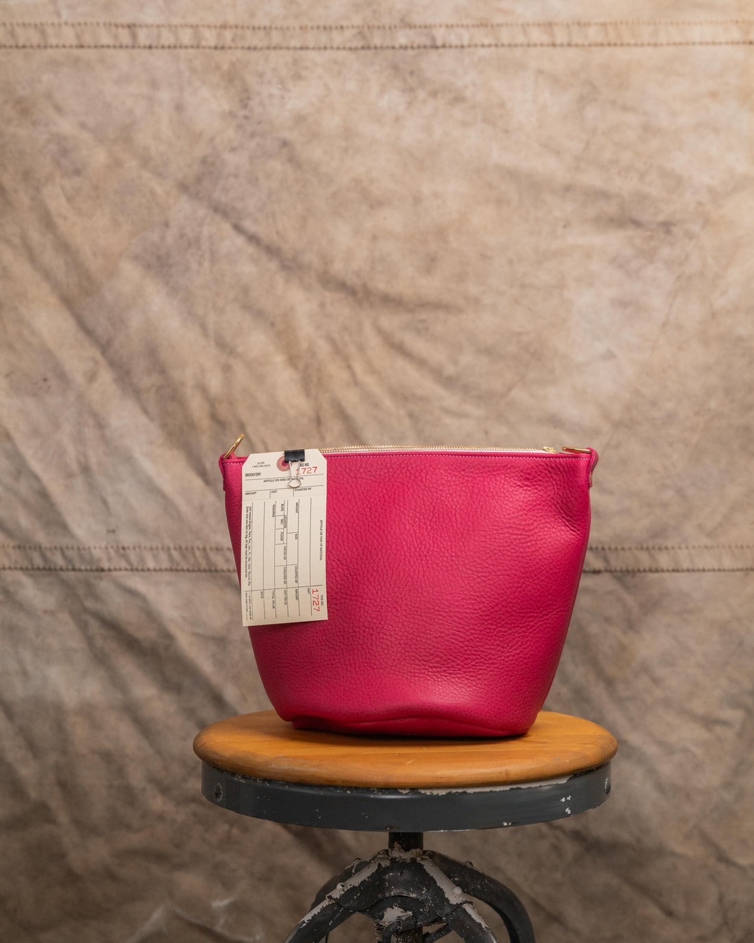 1727 Rose Cypress Zip Top Bucket Bag