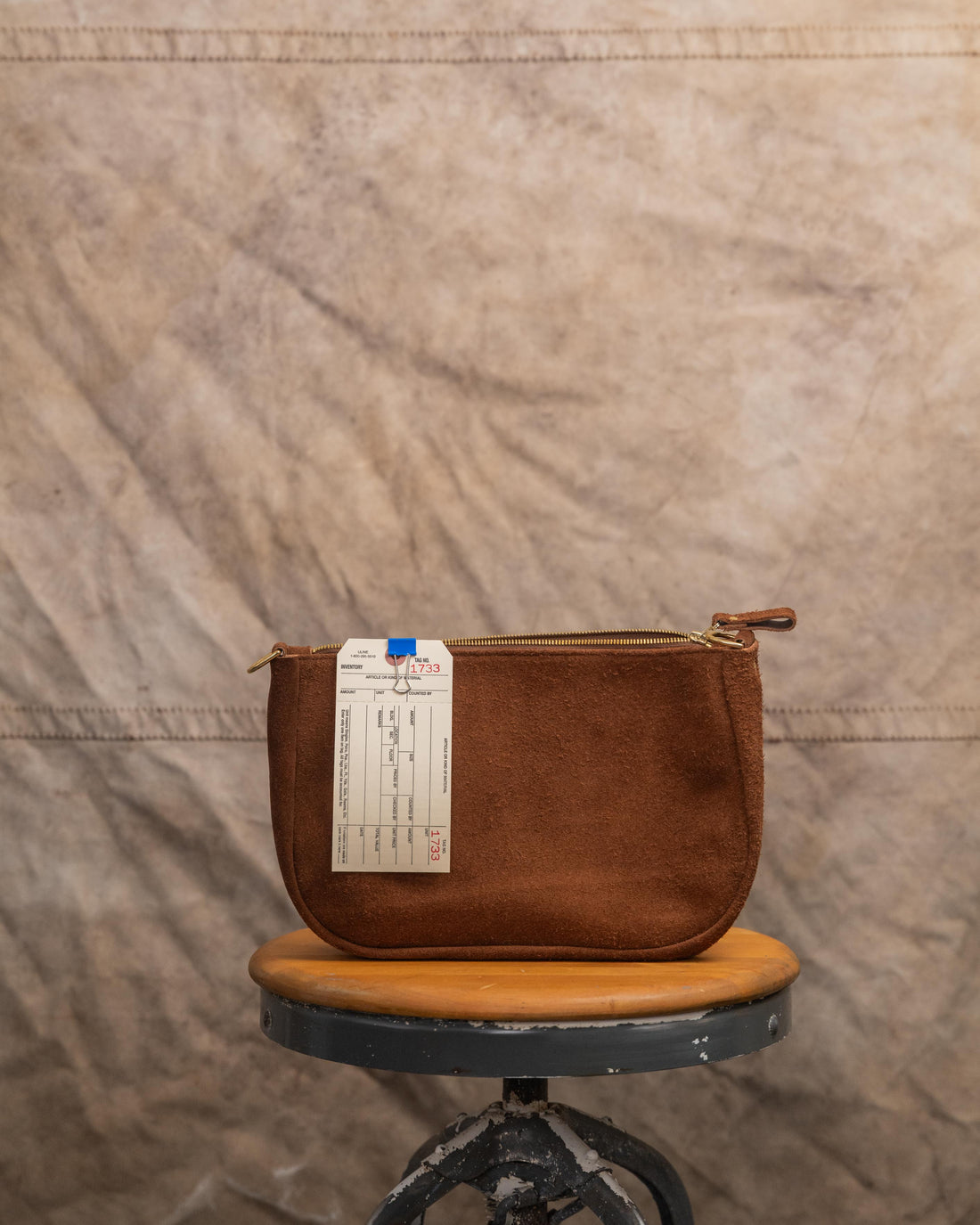 1733 Roughout Dark Brown Bulldog Crossbody Bag