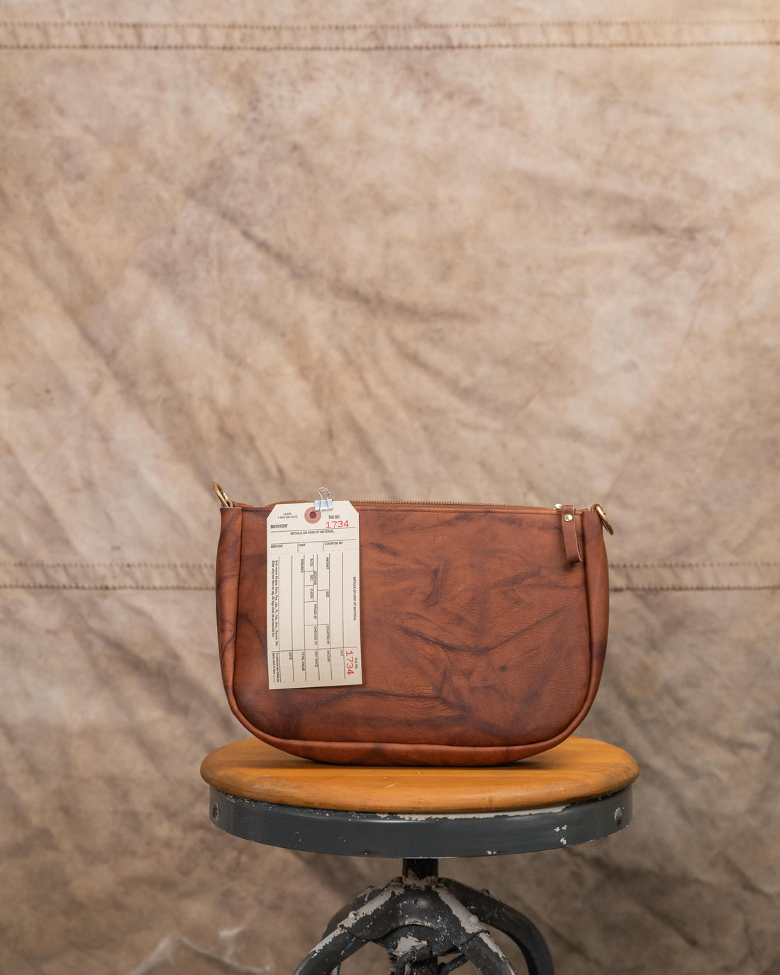 1734 Tan Crunch Crossbody Bag