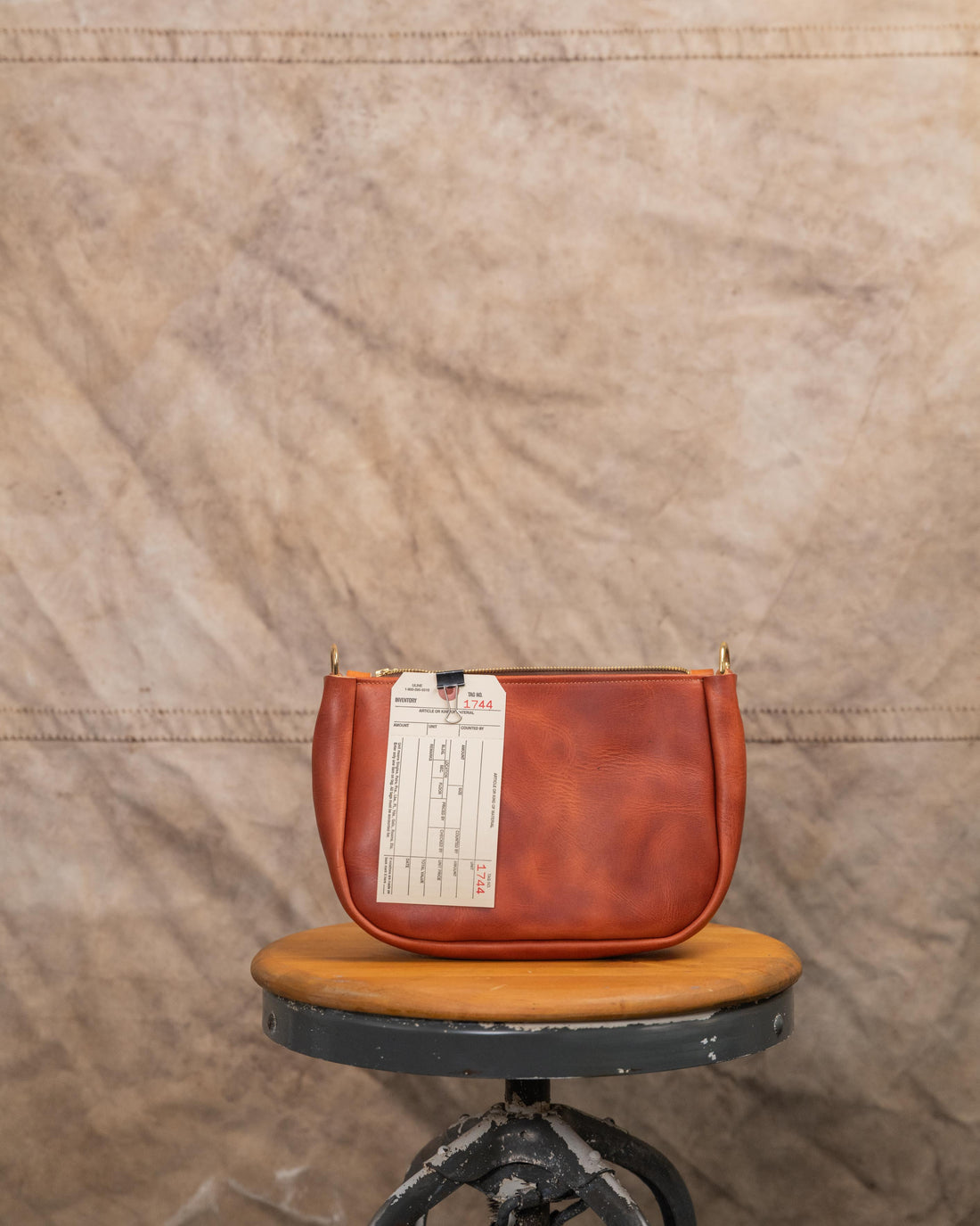 1744 English Tan Dublin Medium Crossbody Bag