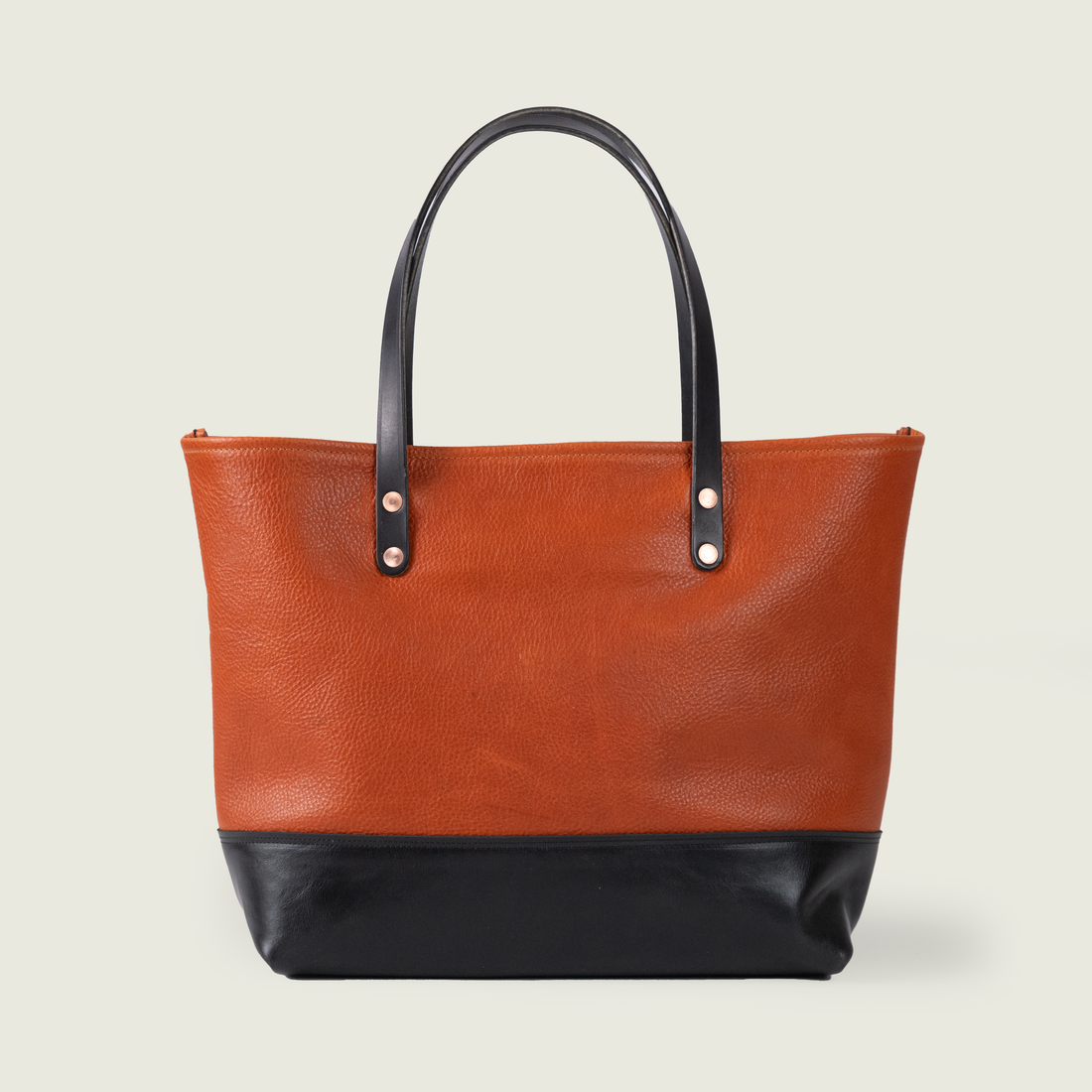 Pumpkin &amp; Black Bulldog East West Panel Tote