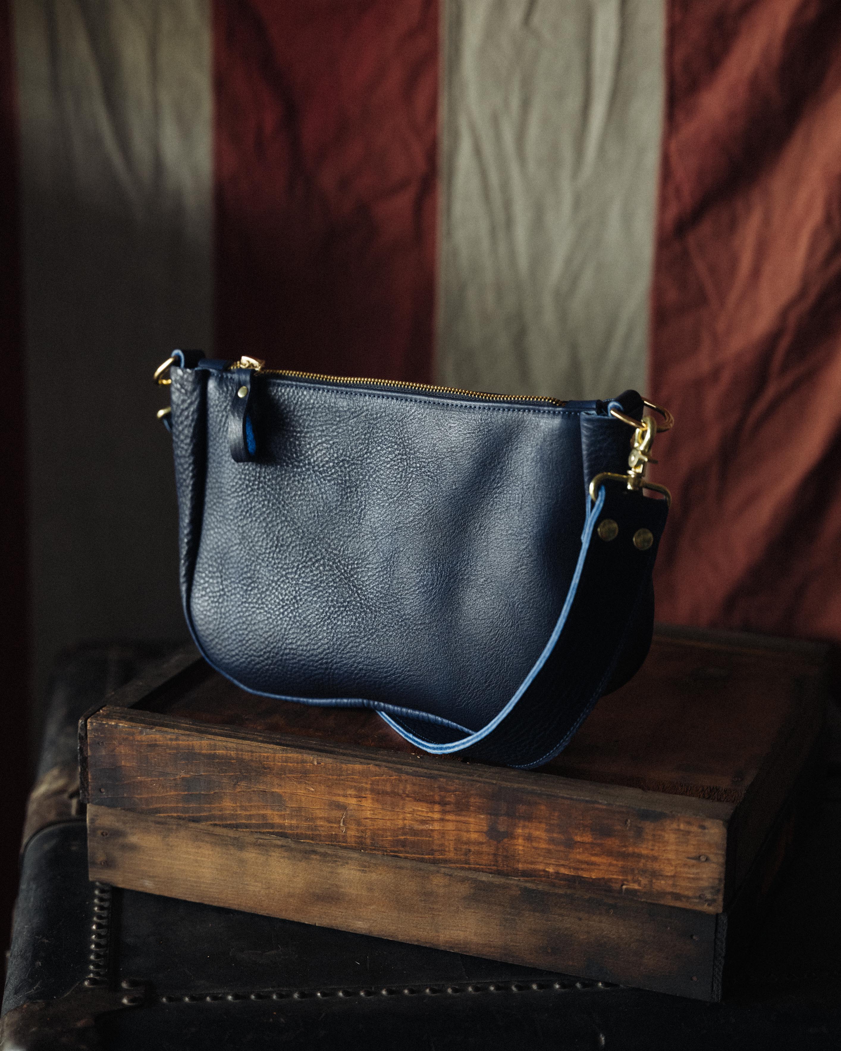 Ink Washed Cavalier Medium Crossbody Bag