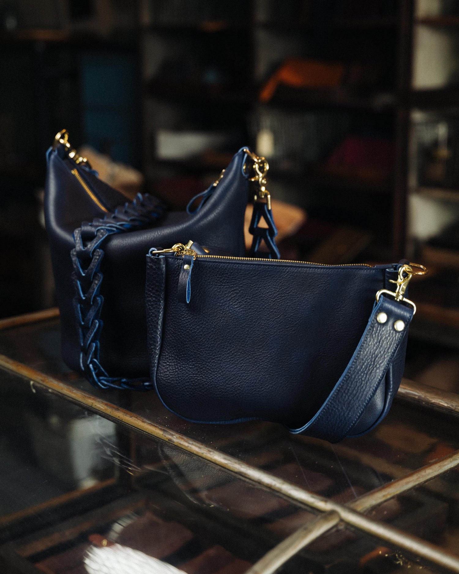 Ink Washed Cavalier Medium Crossbody Bag