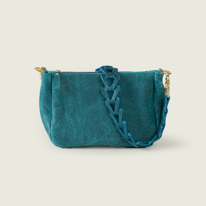 Petrol Blue Bison Medium Crossbody Bag Bundle