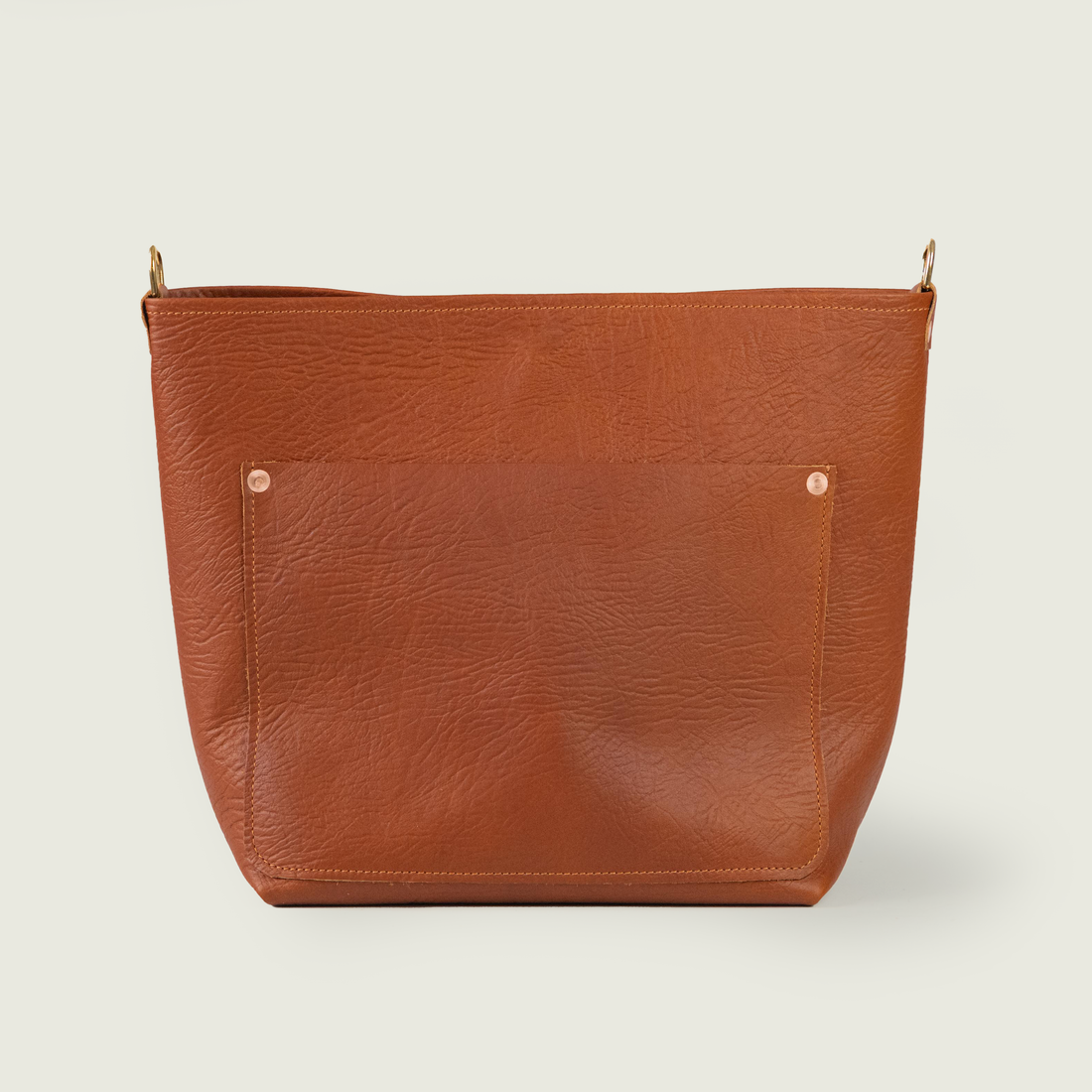 Tan Bison Crossbody Travel Tote