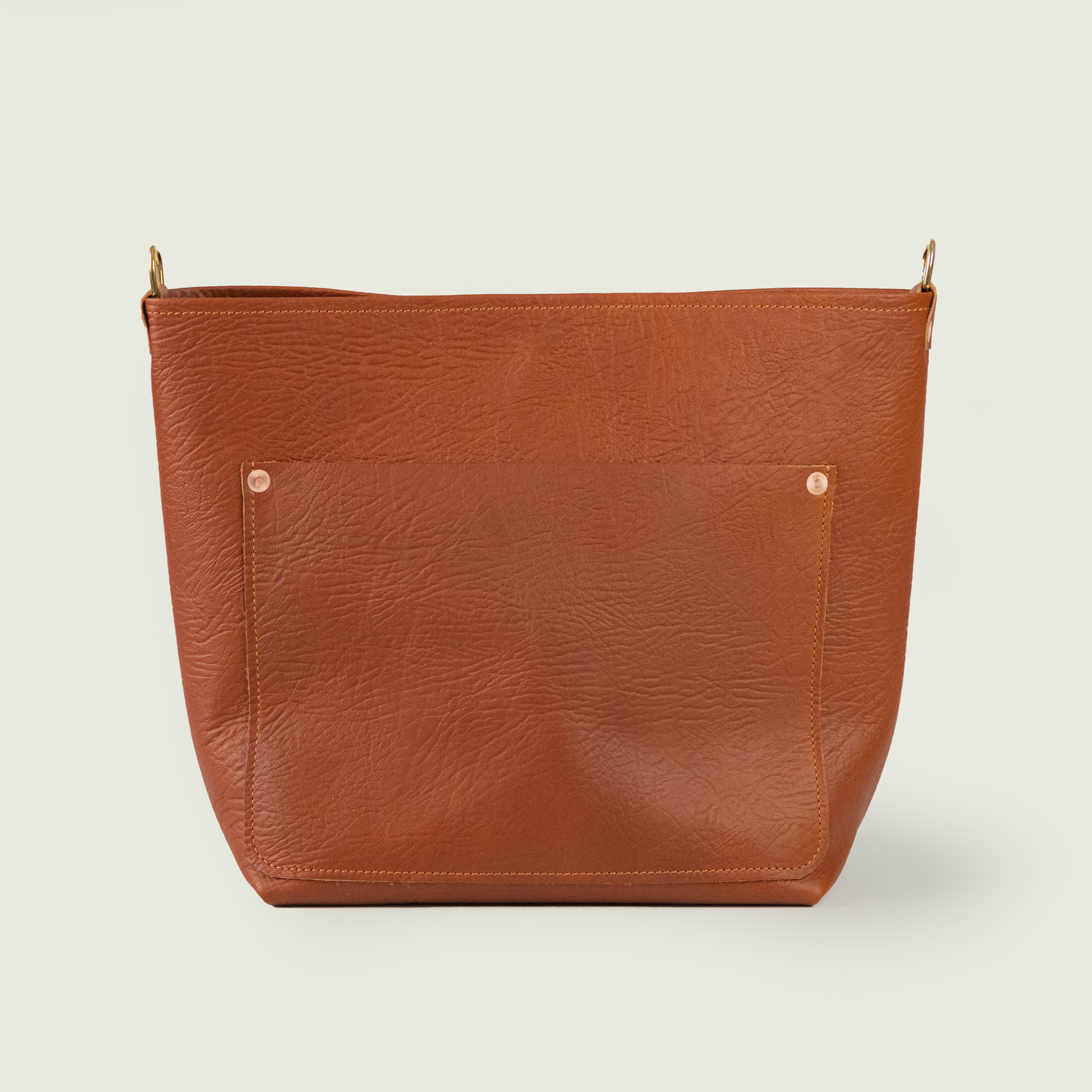 Tan Bison Crossbody Travel Tote