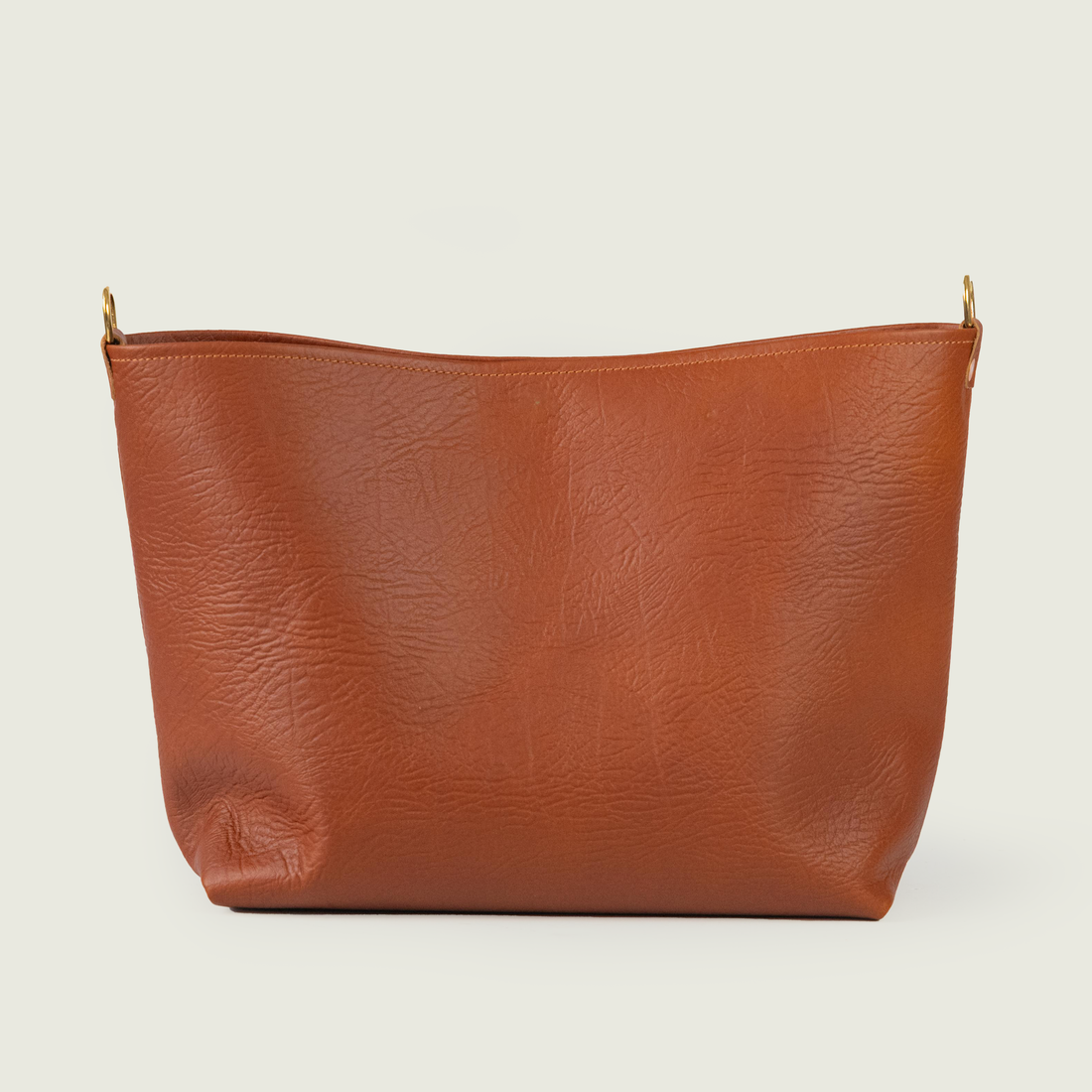 Tan Bison East West Crossbody Tote
