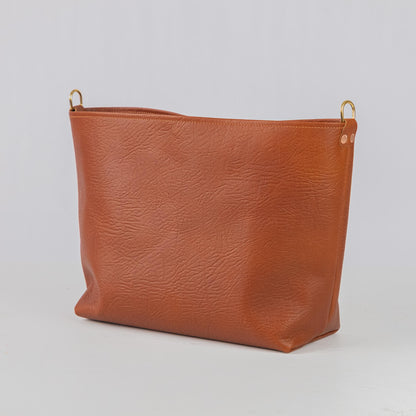 Tan Bison East West Crossbody Tote