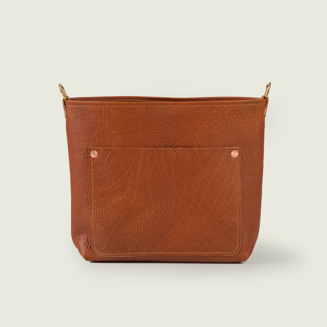 Tan Bison Mini Crossbody Travel Tote