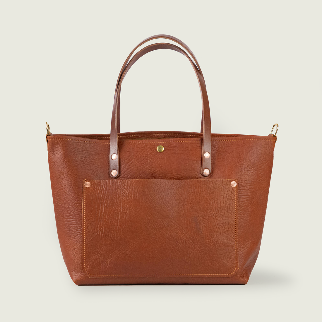 Tan Bison East West Travel Tote