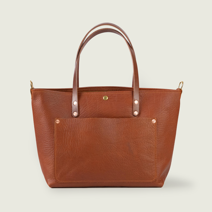 Tan Bison East West Travel Tote