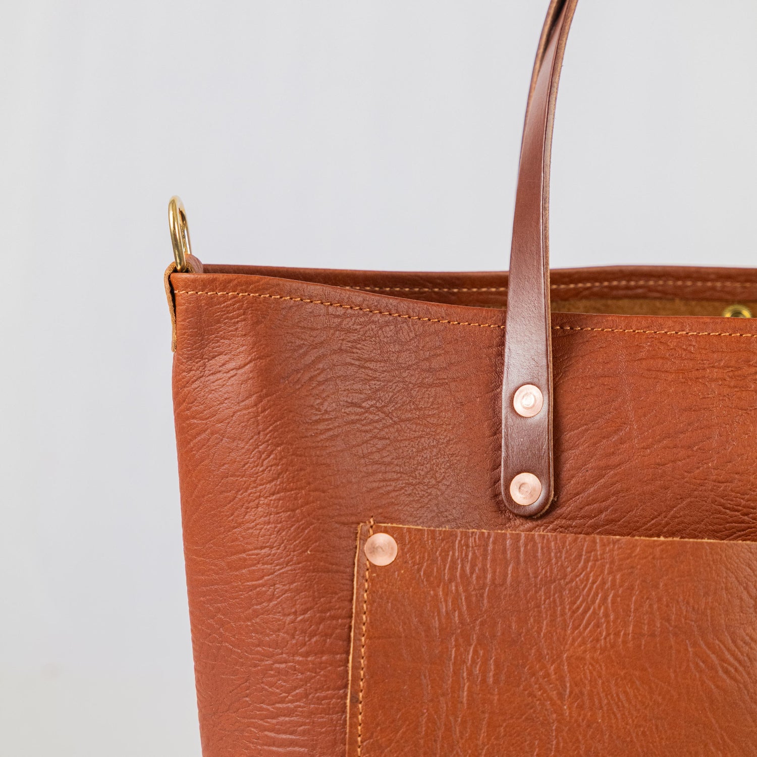 Tan Bison East West Travel Tote