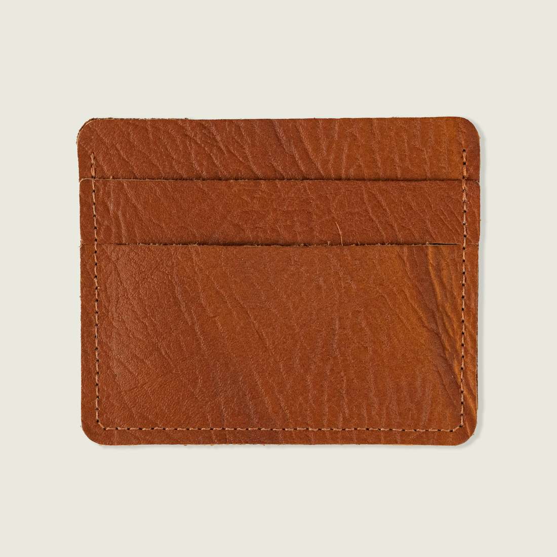 Tan Bison Slim Card Wallet