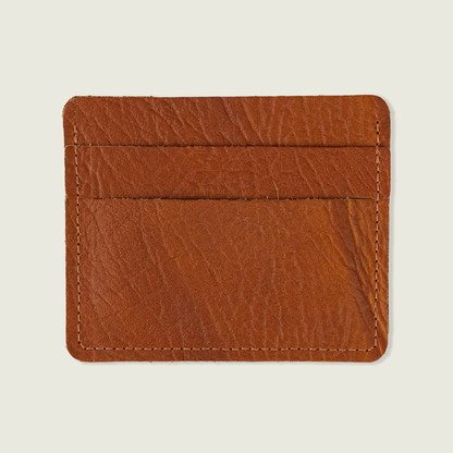 Tan Bison Slim Card Wallet
