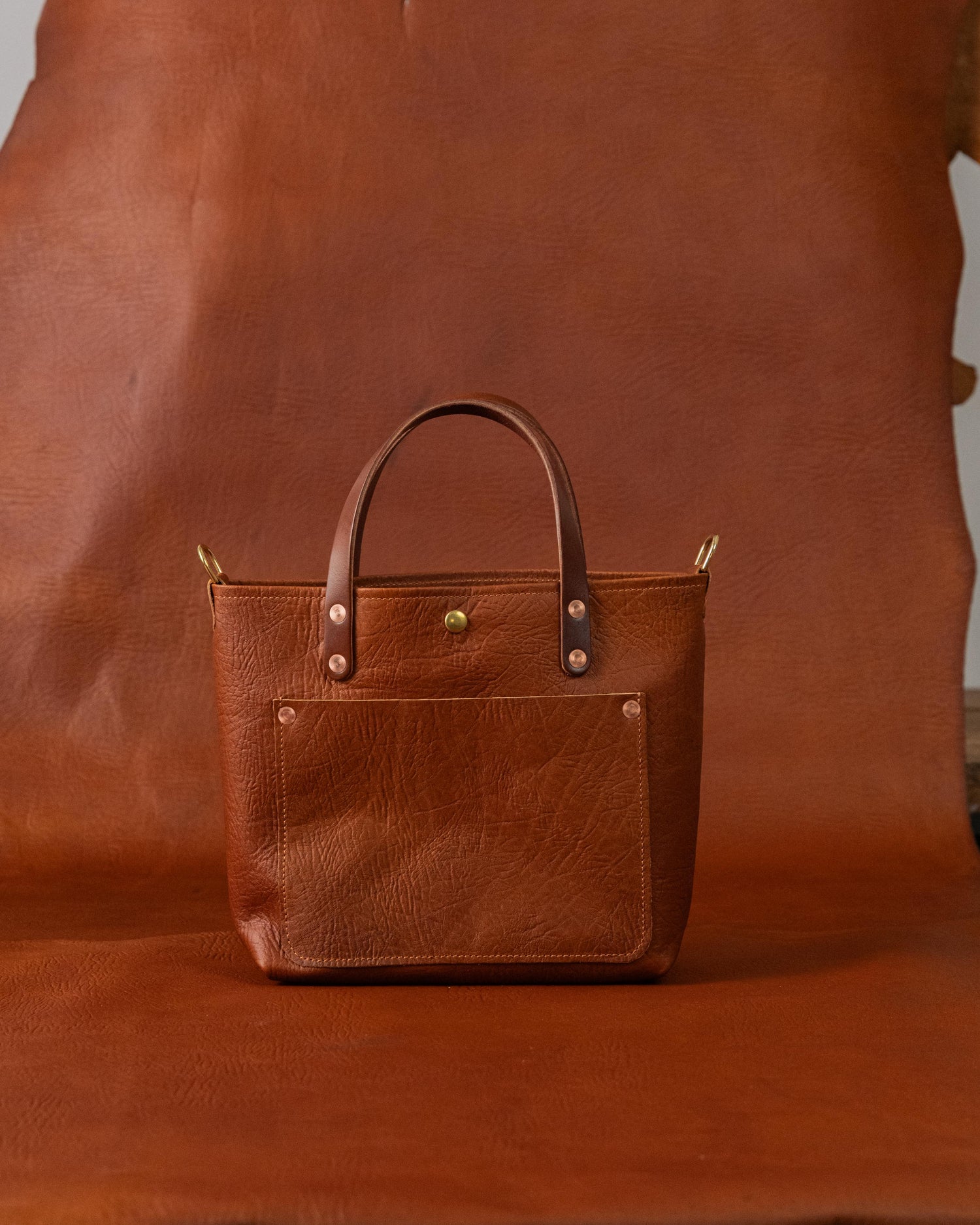 Tan Bison Mini Travel Tote