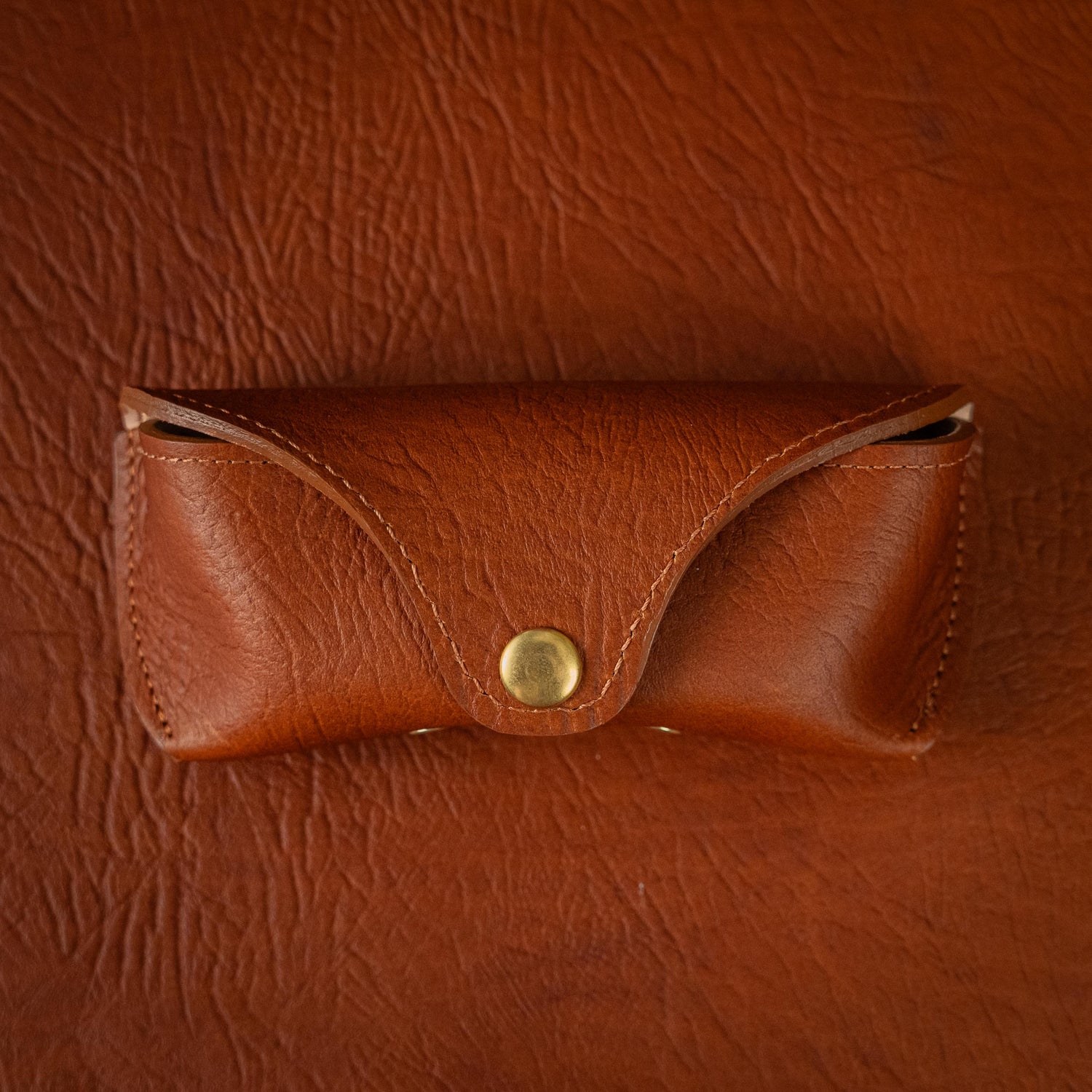 Tan Bison Luxe Sunglasses Case