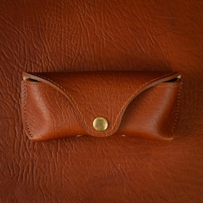 Tan Bison Luxe Sunglasses Case