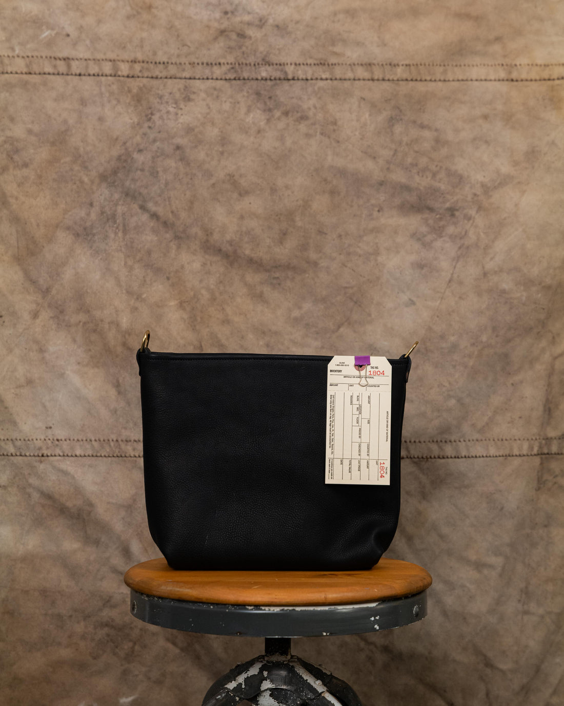 1804 Black Bison Mini Crossbody Tote (2-ply wide strap)