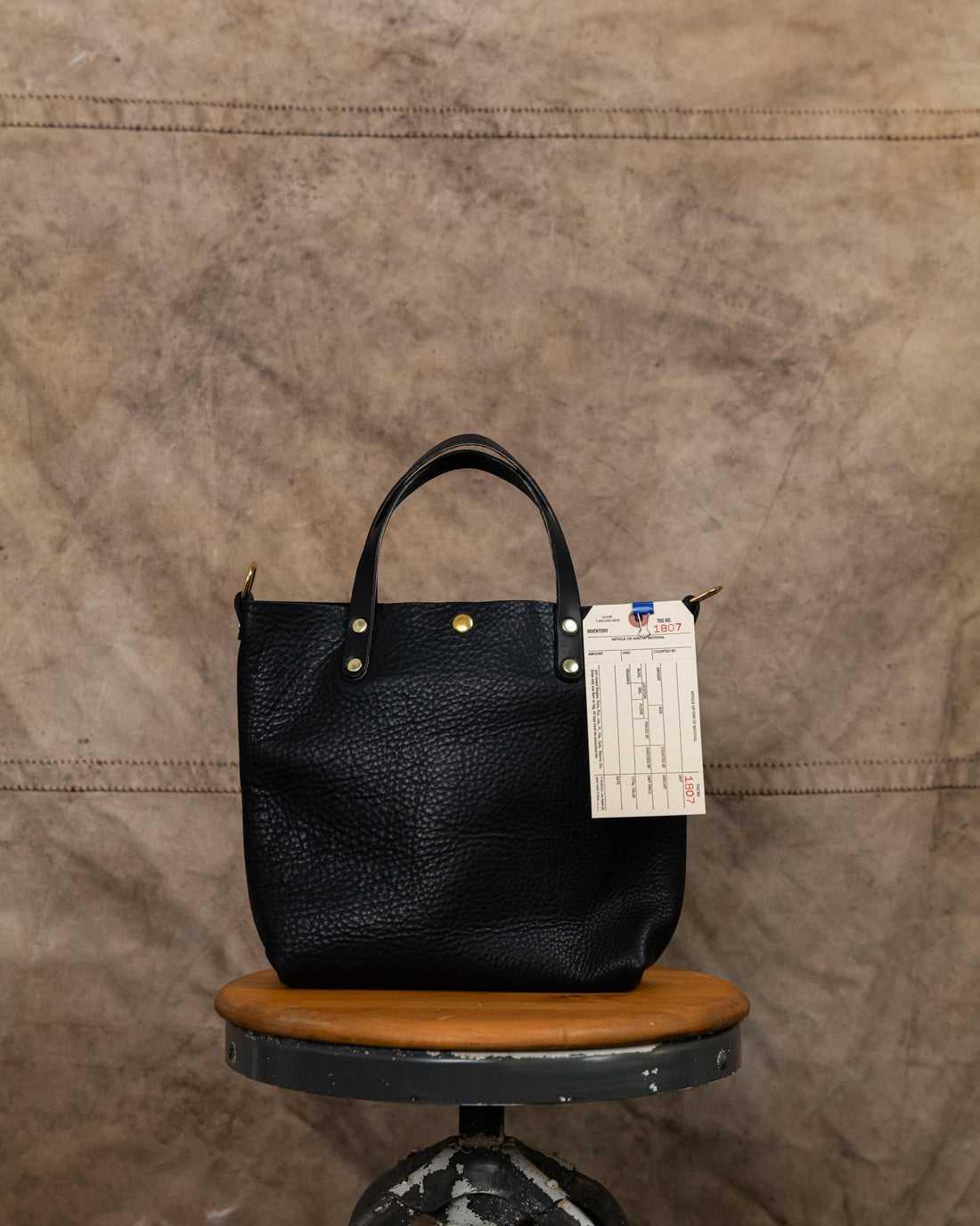 1807 Black Cypress Mini Tote with D-rings