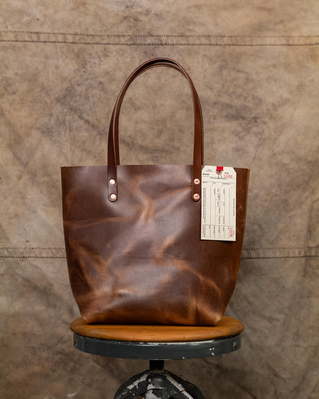 1808 Sesame Double Shot Tote with 9” Handles