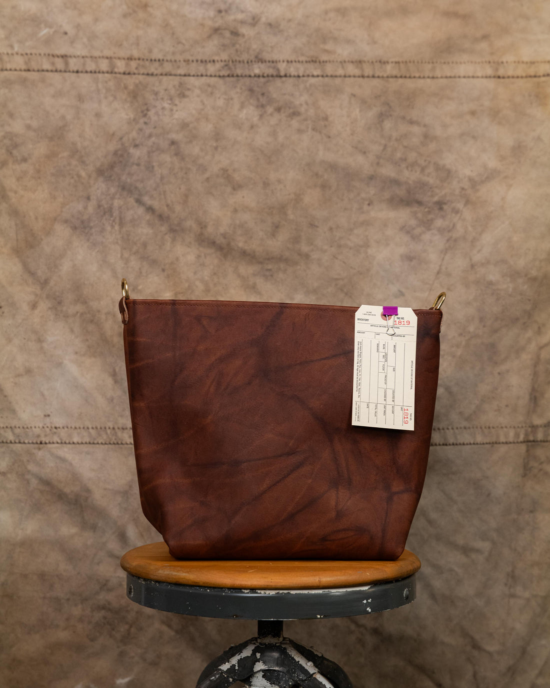 1819 Tan Crunch Crossbody Tote