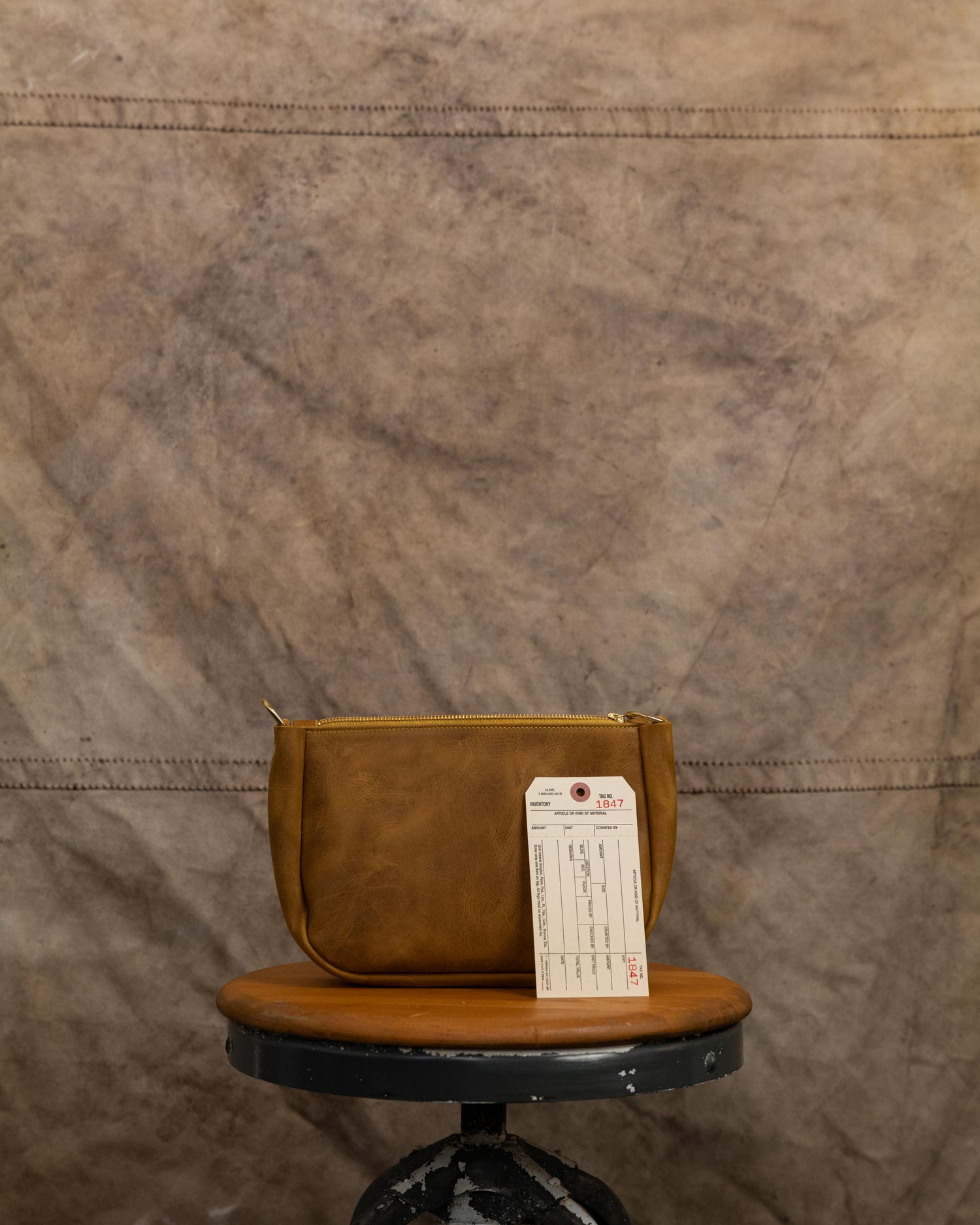 1847 Dijon Mustard Medium Crossbody Bag with Chain Link Strap