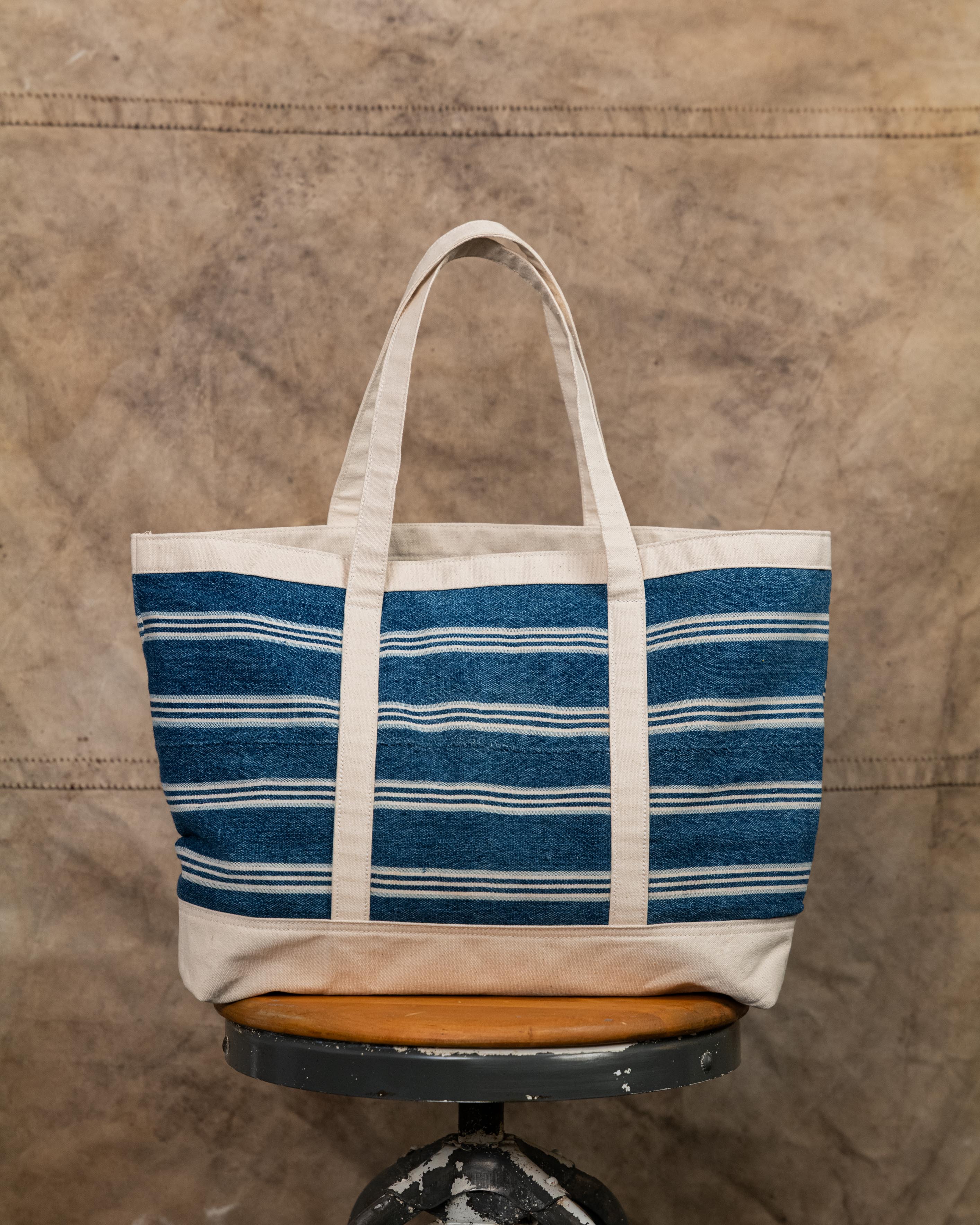 1853 Indigo Canvas Flagship Tote with 8” Handles