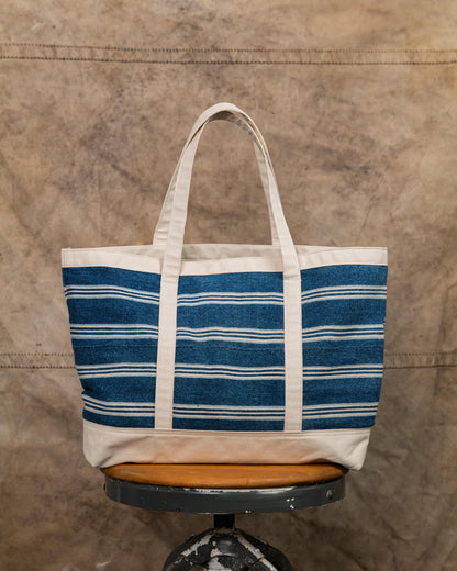 1853 Indigo Canvas Flagship Tote with 8” Handles