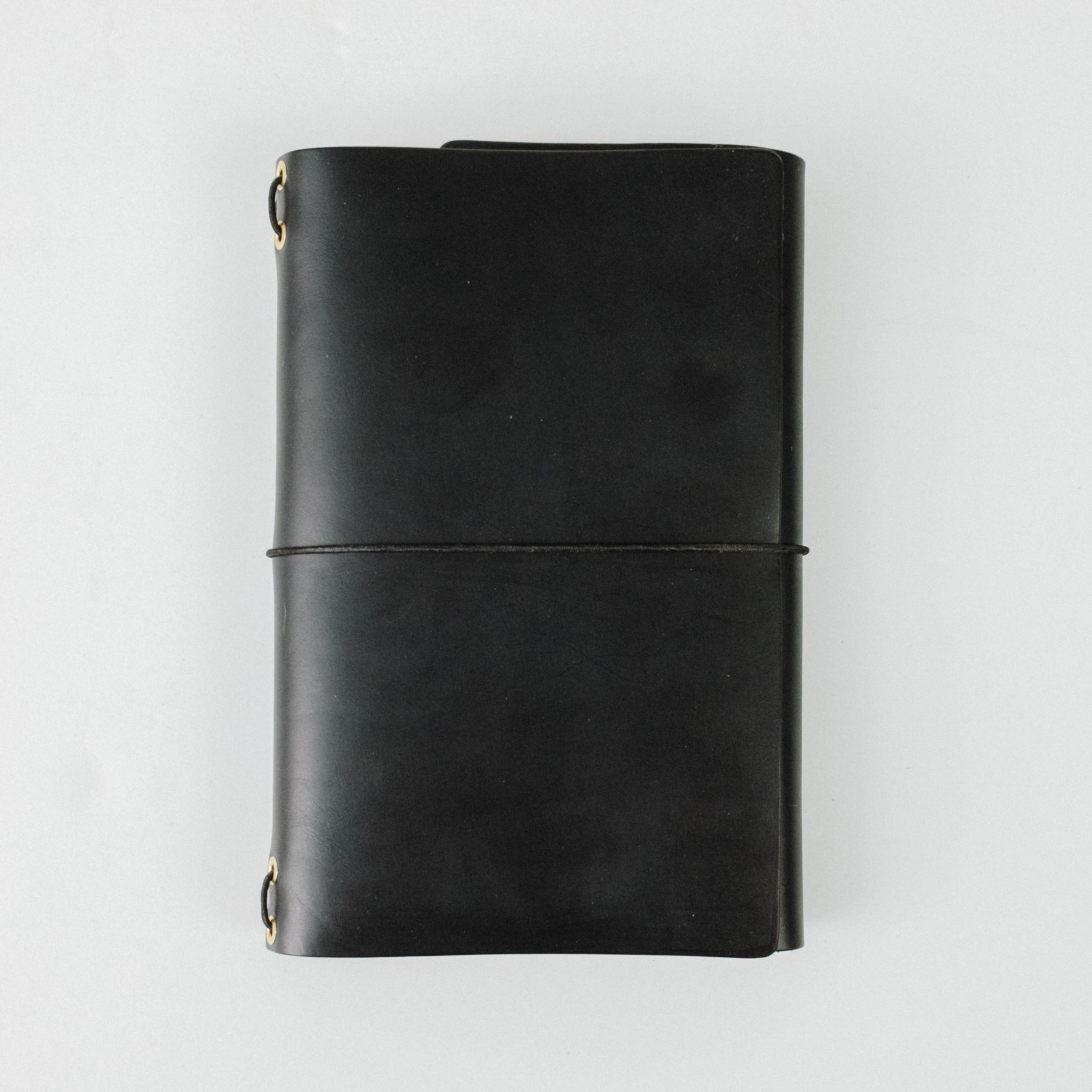 Black Chromexcel Travel Journal | Leather Journal at KMM & Co.