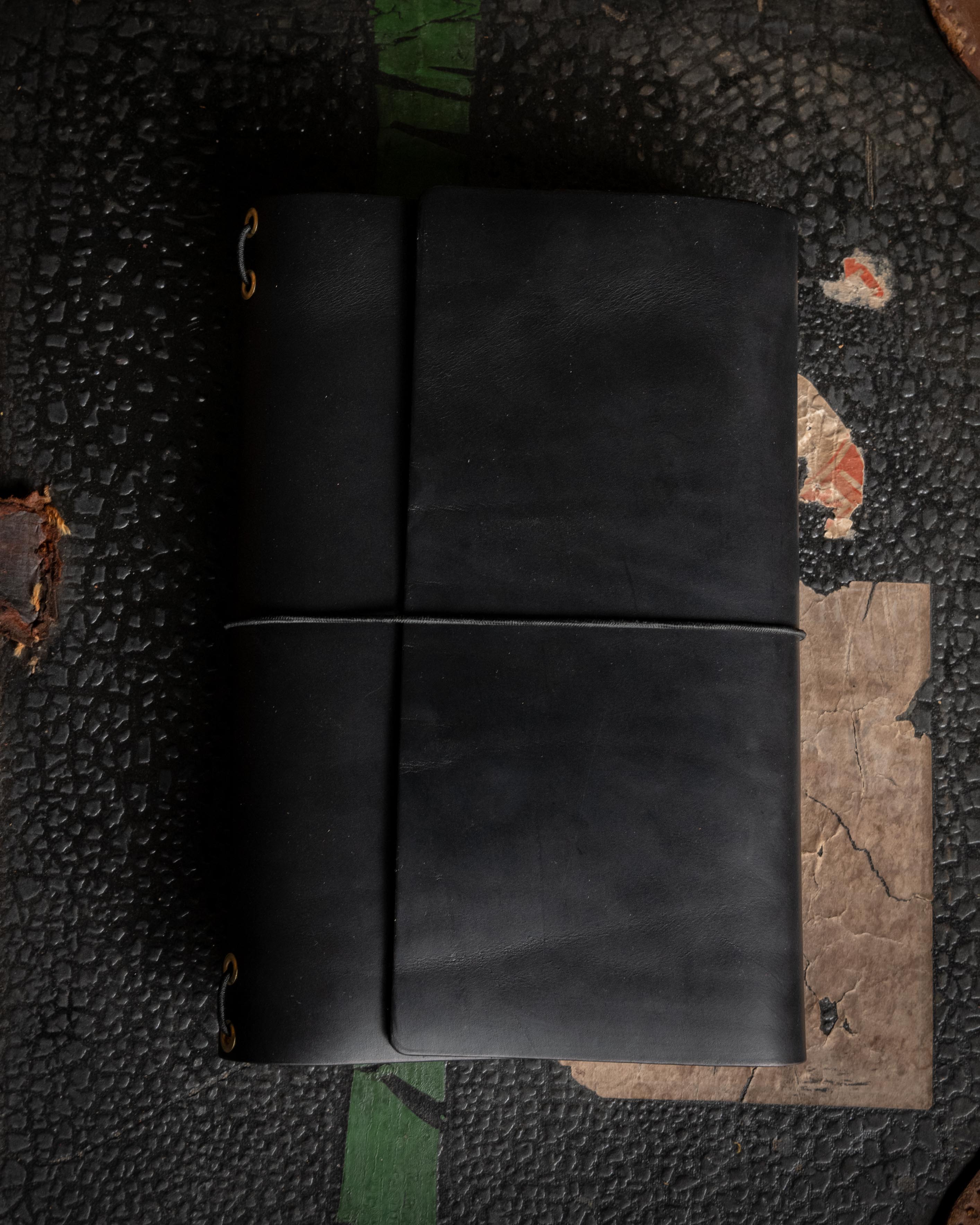 Black Chromexcel Travel Journal | Leather Journal at KMM & Co.