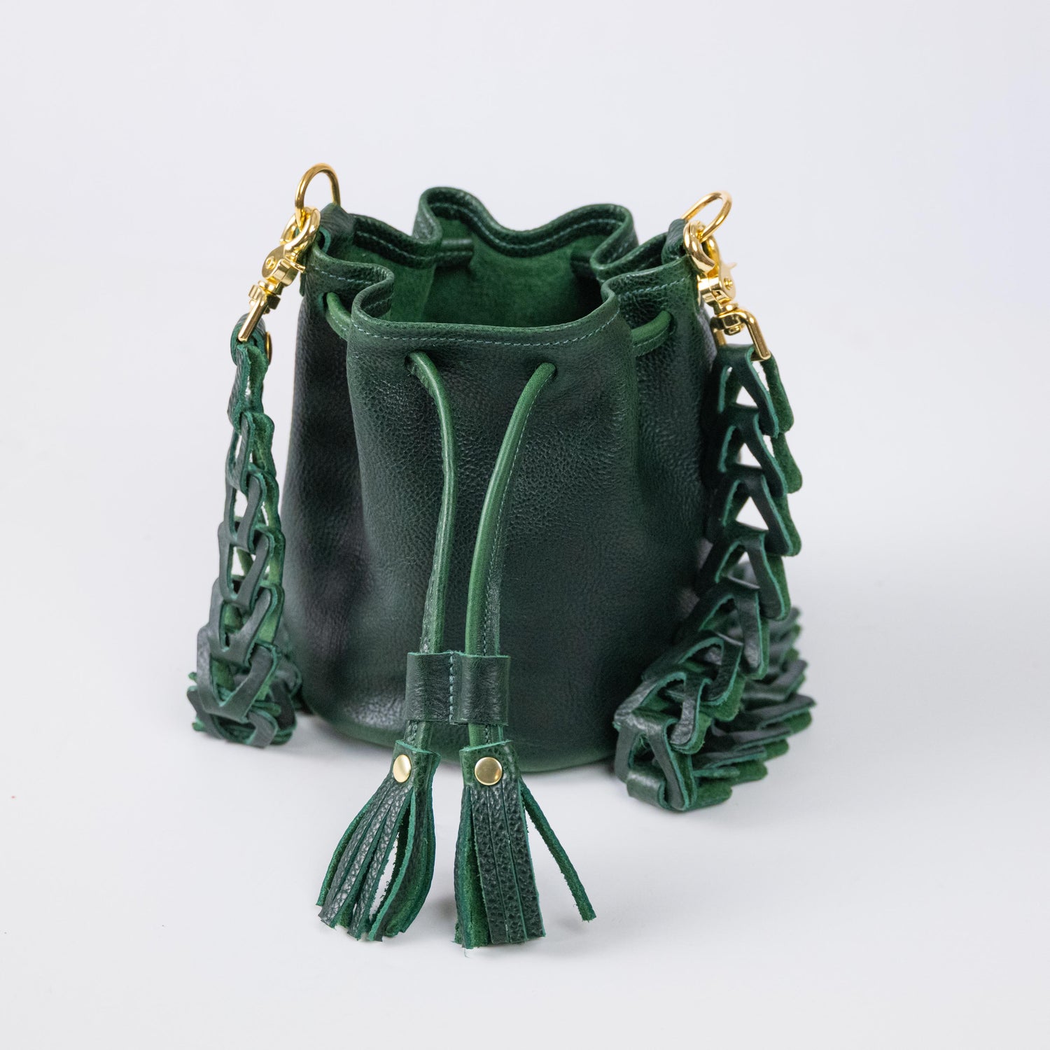 Green Bulldog Mini Bucket Bag