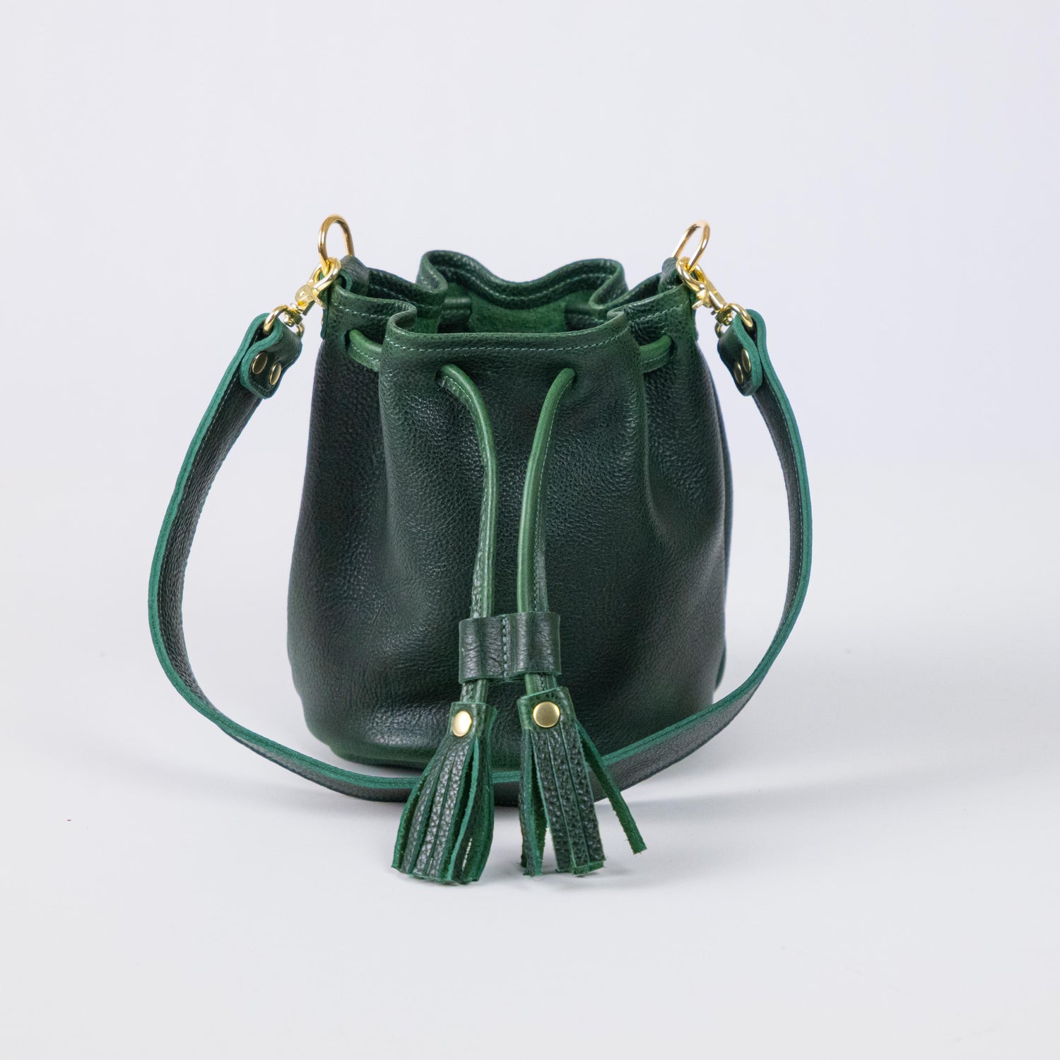 Green Bulldog Mini Bucket Bag