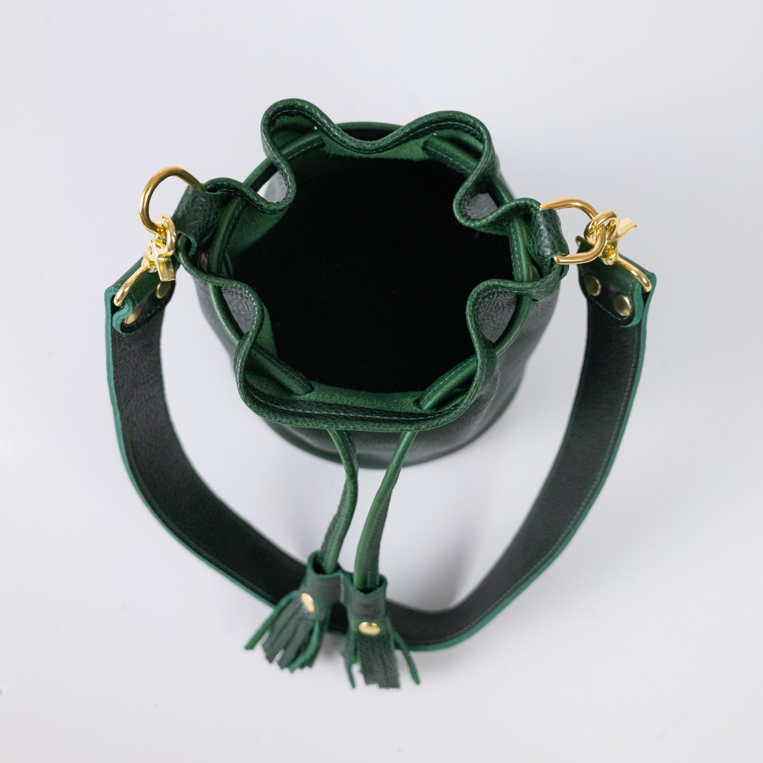 Green Bulldog Mini Bucket Bag