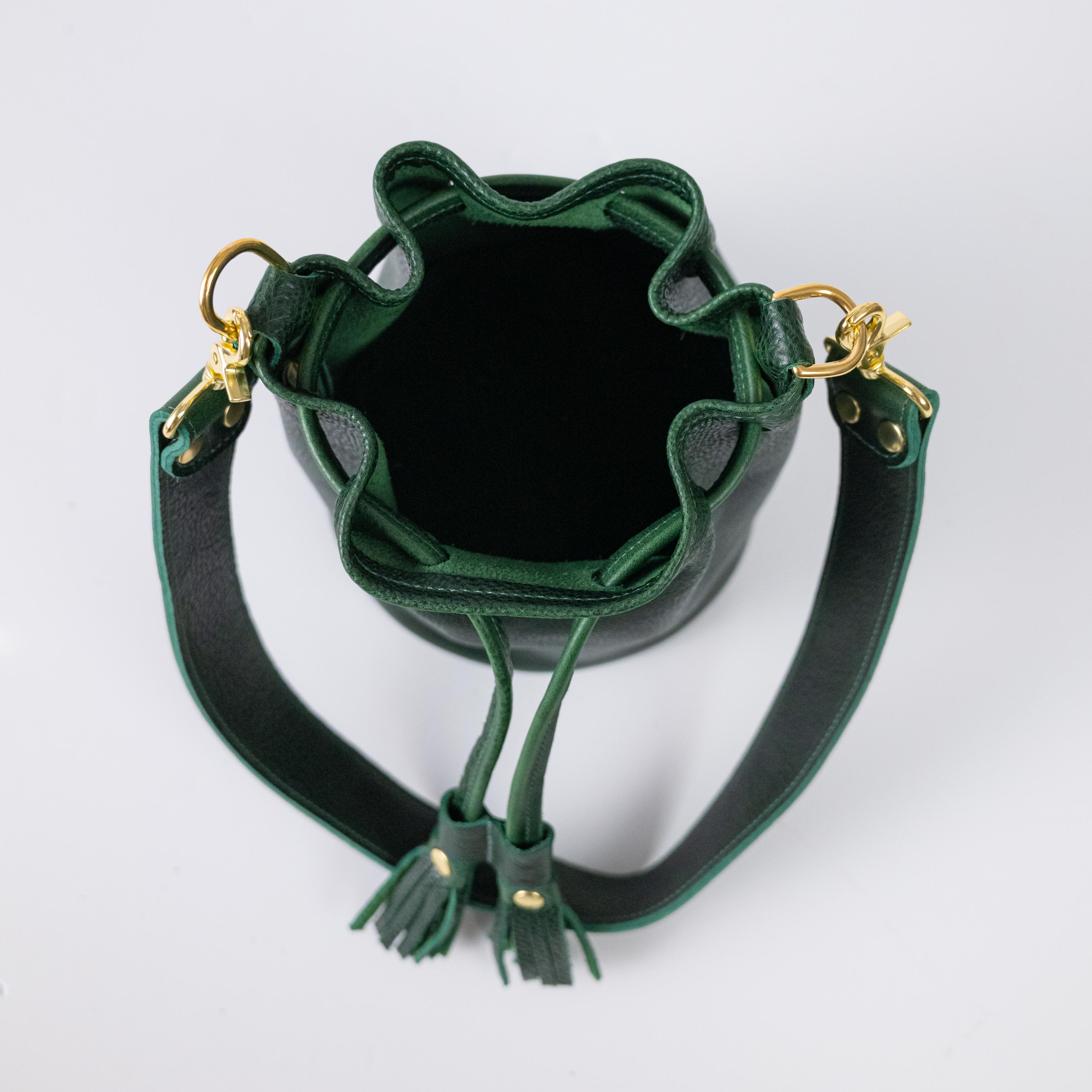 Green Bulldog Mini Bucket Bag