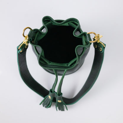 Green Bulldog Mini Bucket Bag