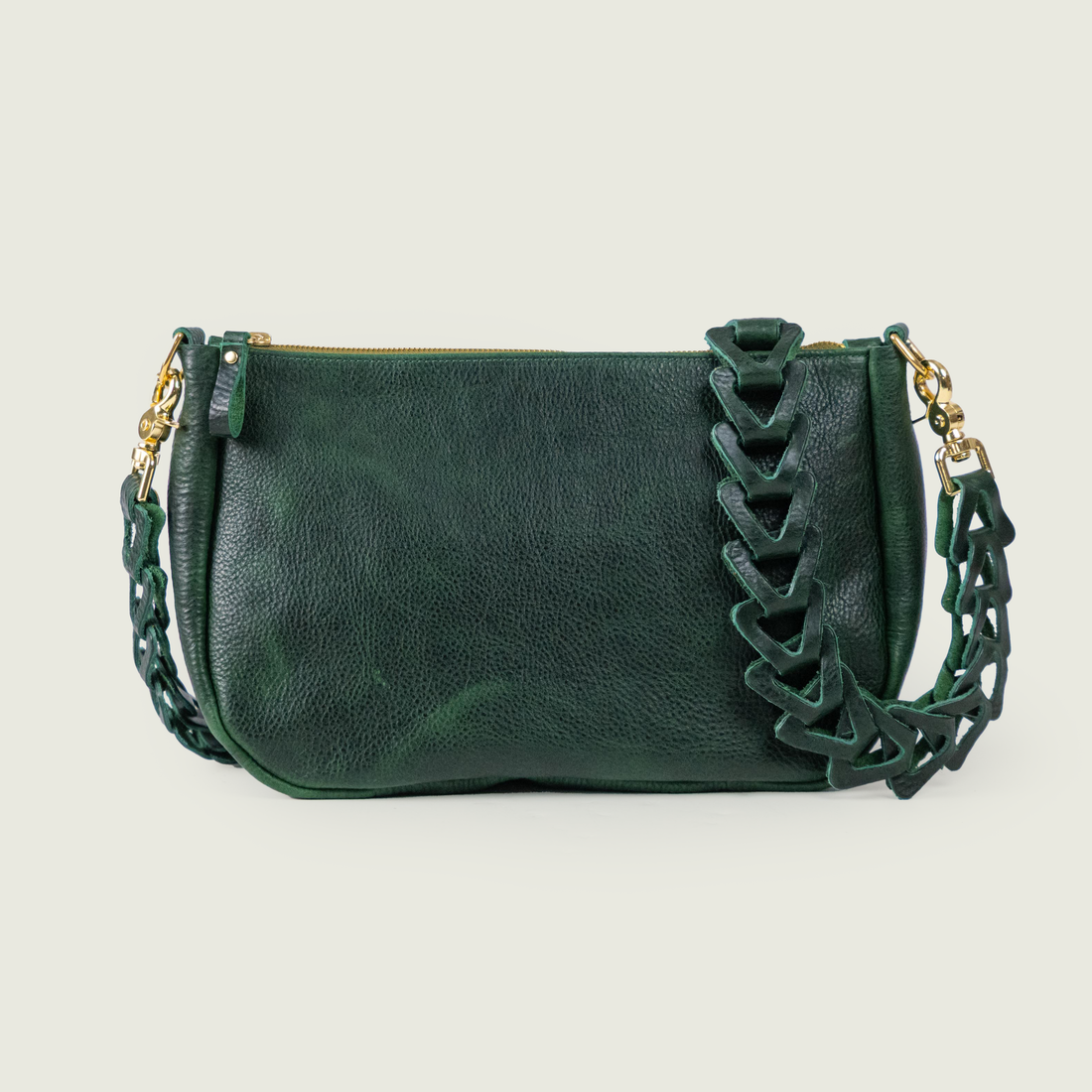 Green Bulldog Crossbody Bag