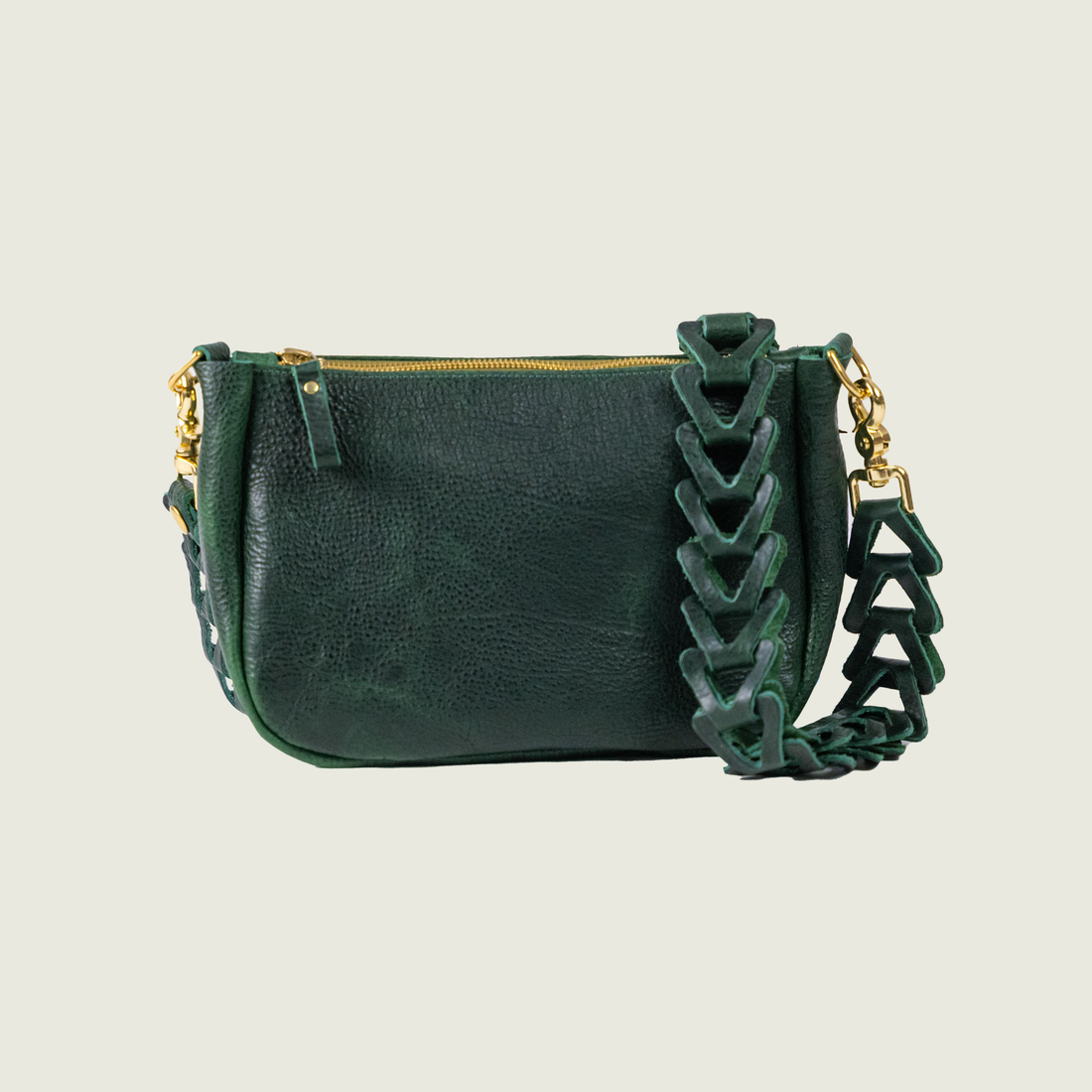 Green Bulldog Medium Crossbody Bag