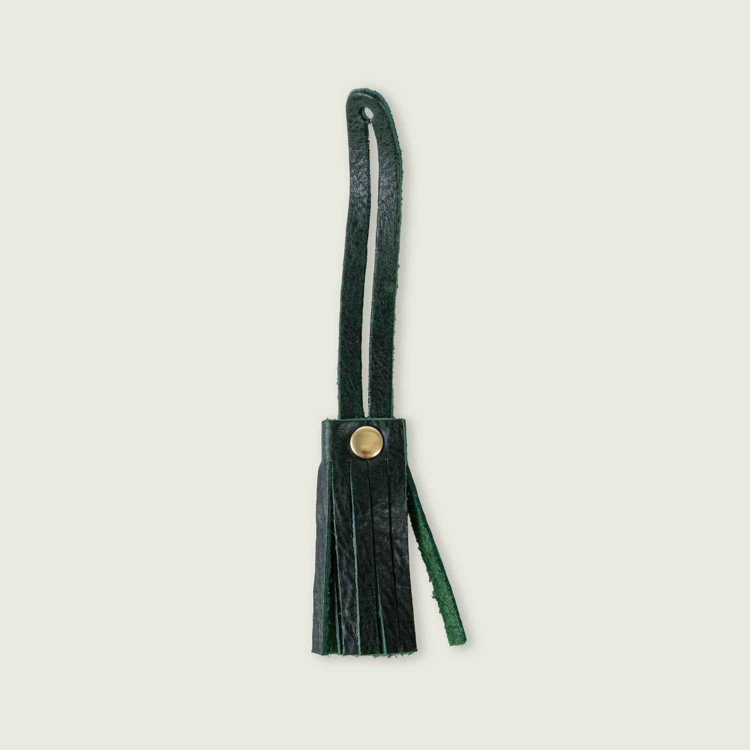 Green Bulldog Leather Tassel