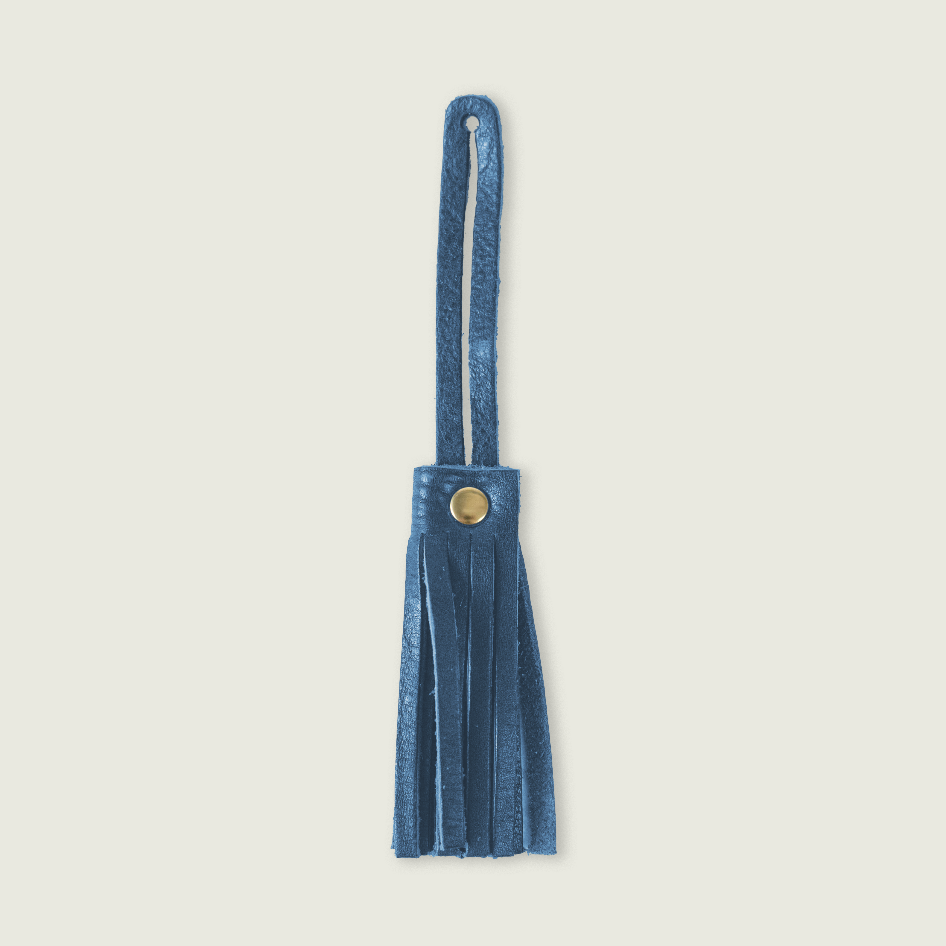 French Blue Bulldog Leather Tassel