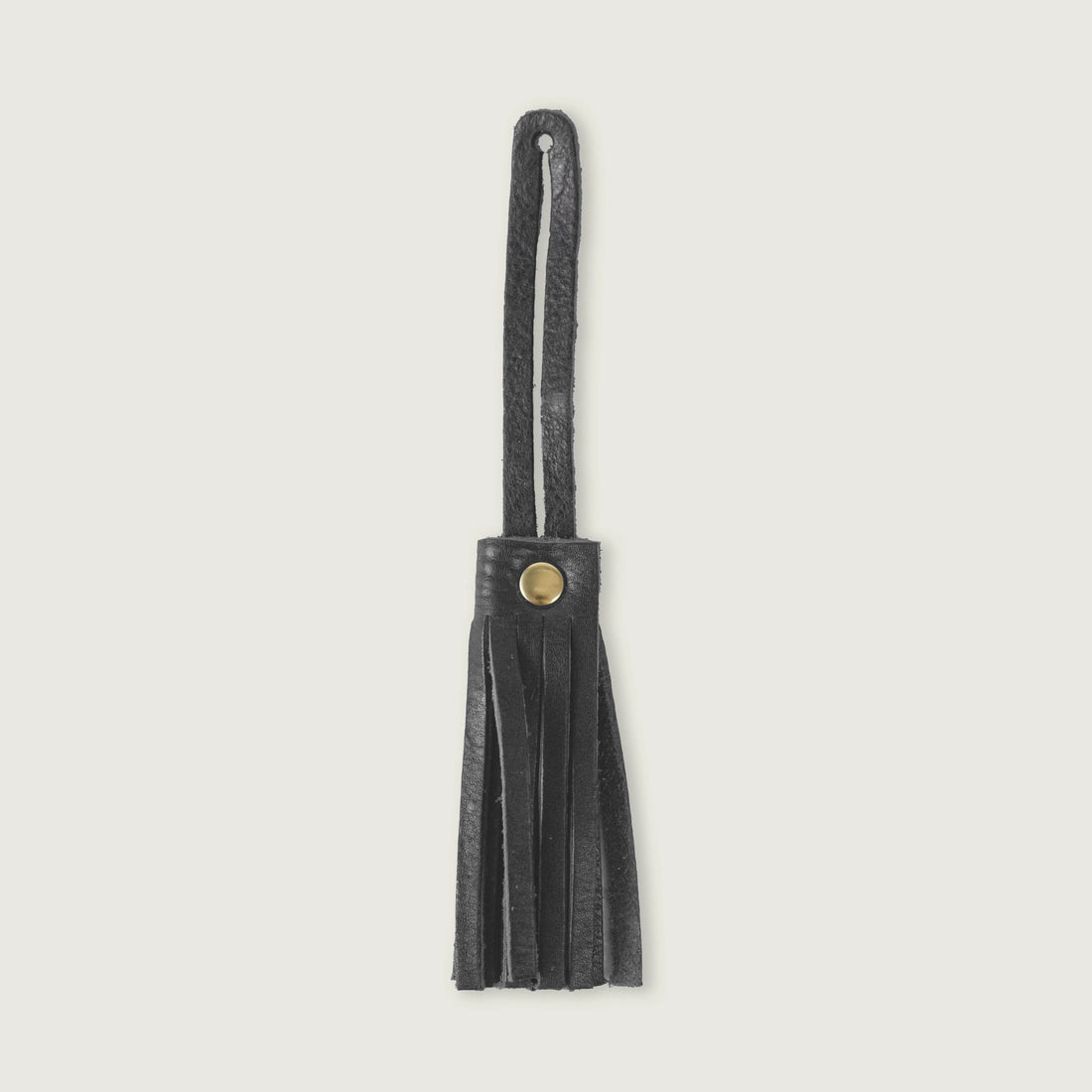 Charcoal Bulldog Leather Tassel