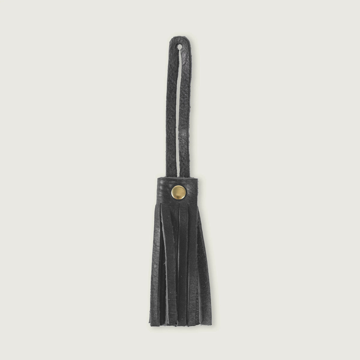 Charcoal Bulldog Leather Tassel