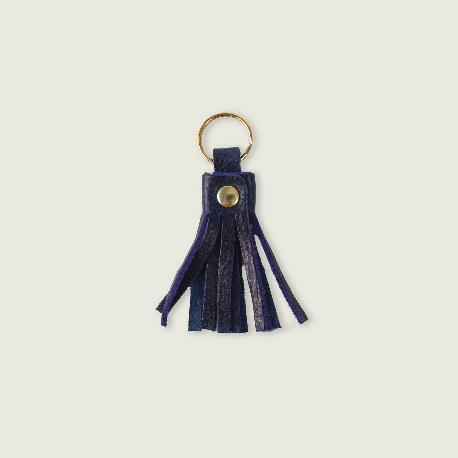 Purple Bulldog Tassel Keychain