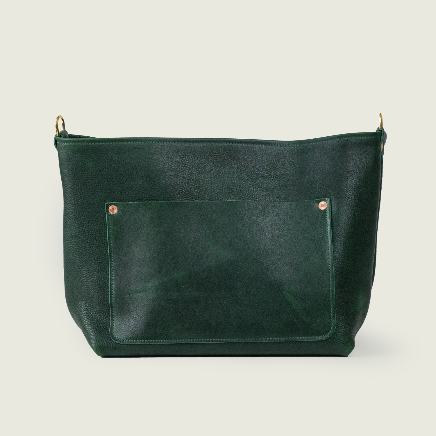 Green Bulldog East West Crossbody Travel Tote