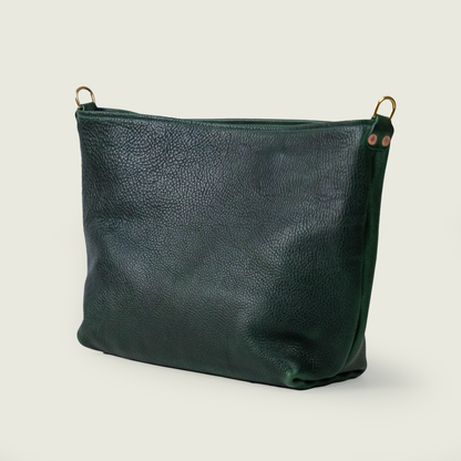 Green Bulldog East West Crossbody Tote