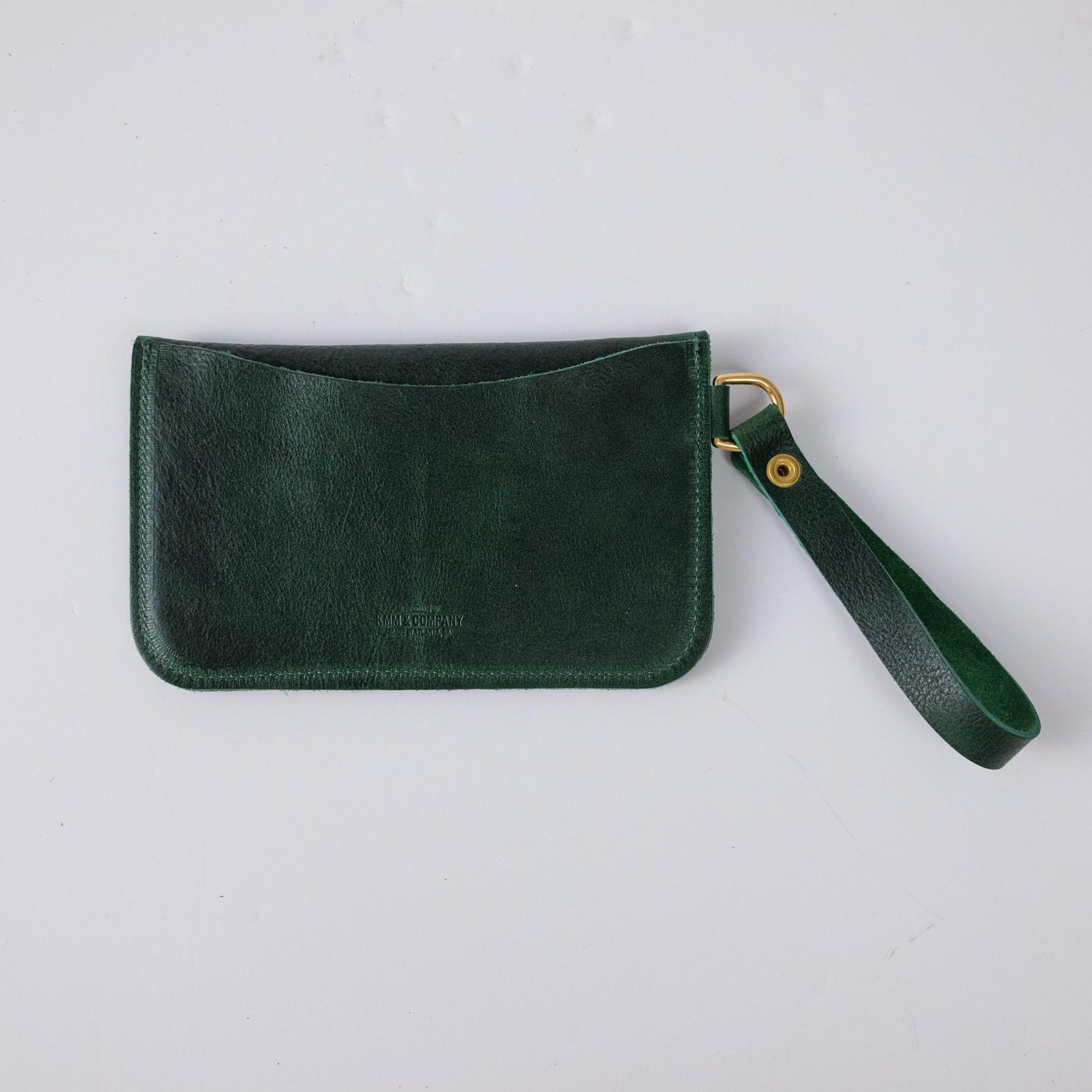 Green Bulldog Wristlet Clutch