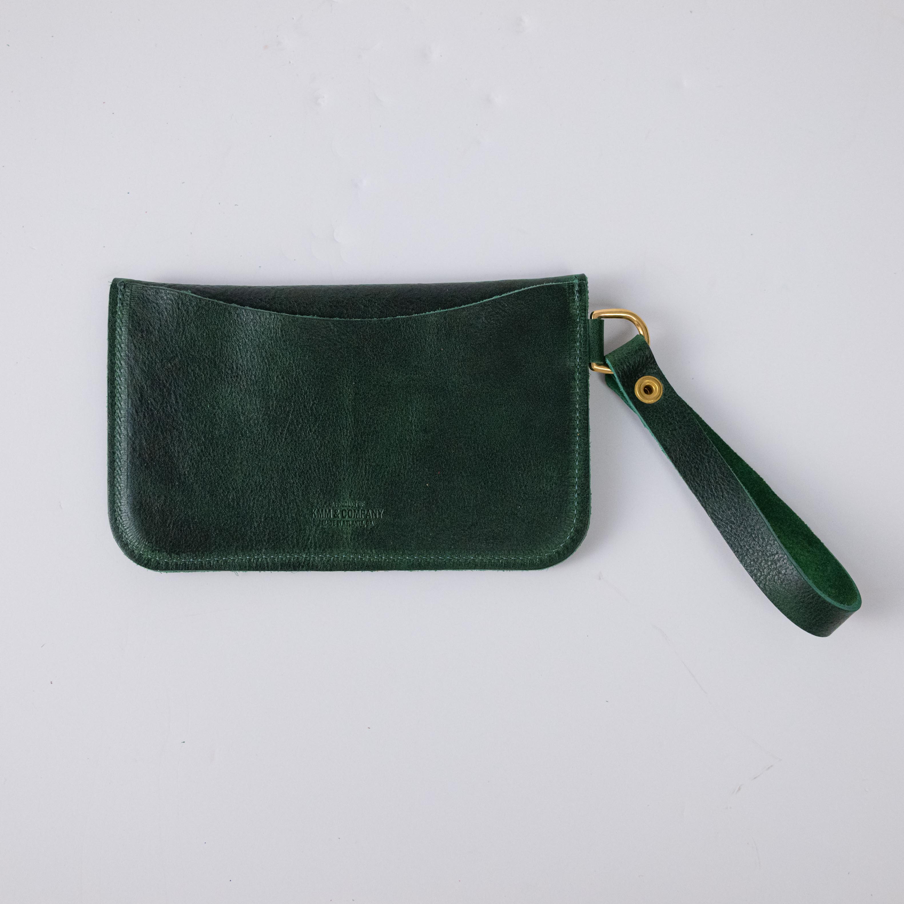 Green Bulldog Wristlet Clutch