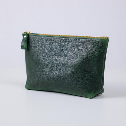 Green Bulldog Large Cosmetic Case