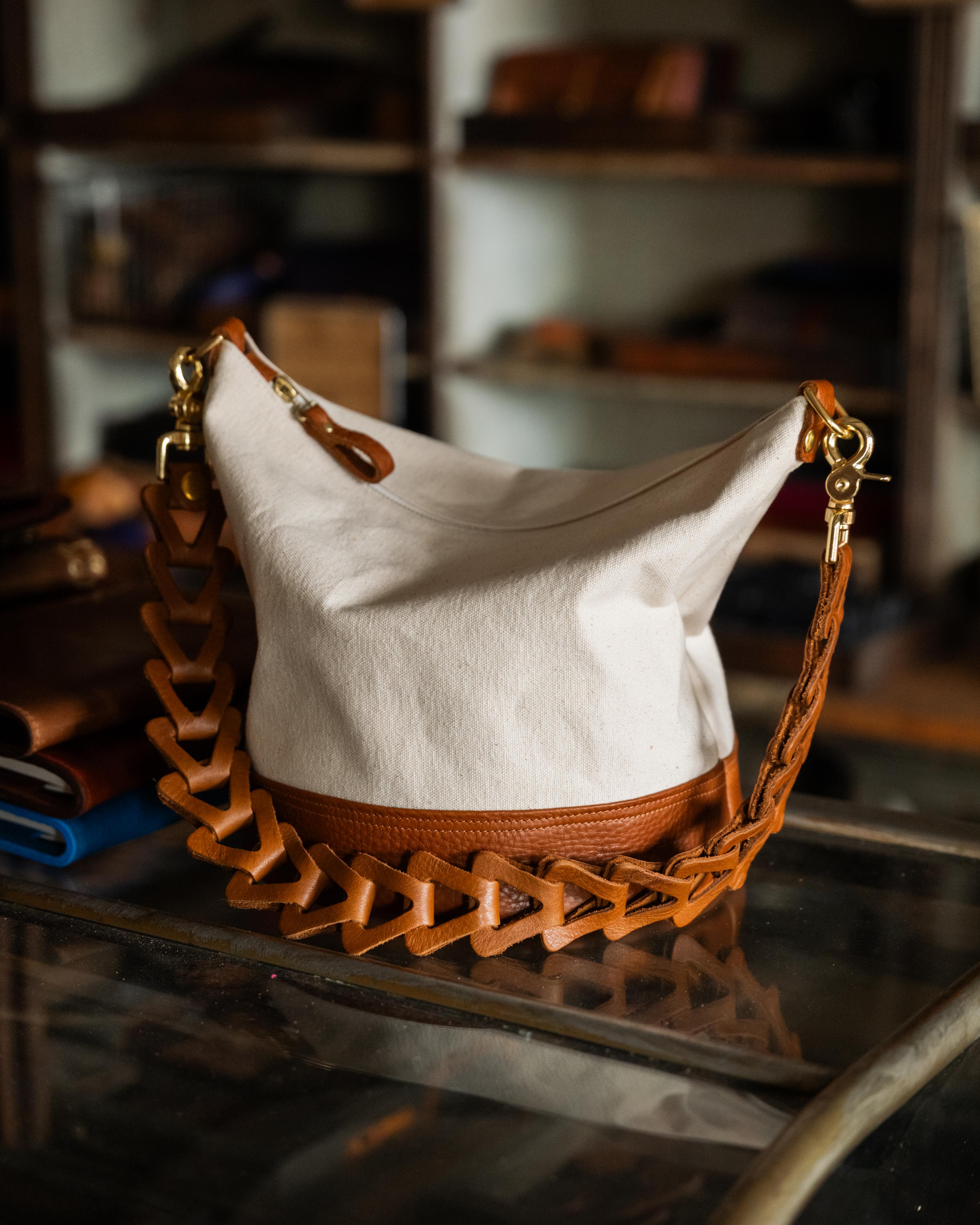 Zip-Top Bucket Bag | Leather Tote Bag KMM & Co – KMM & Co.