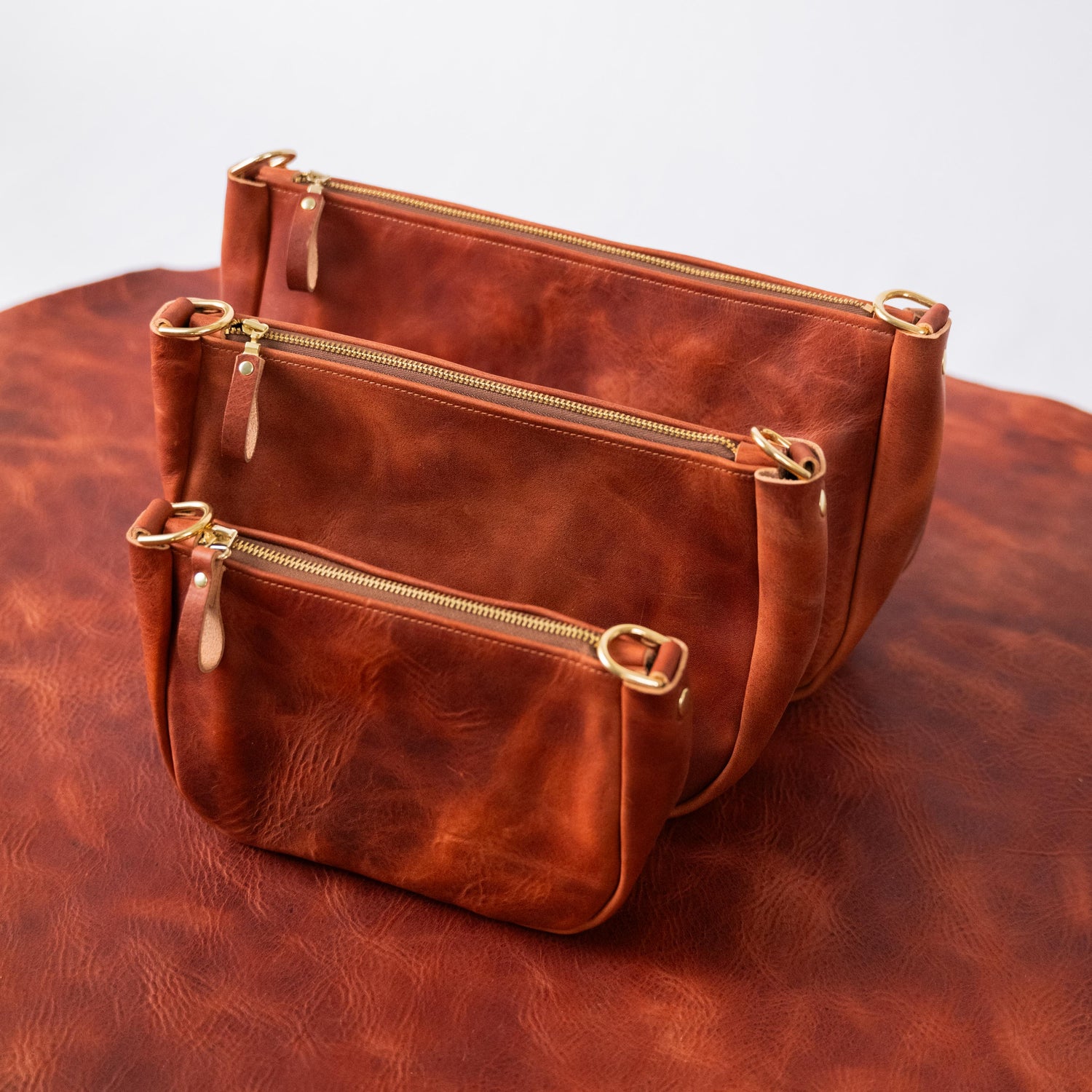 Very Tumbled Old English Derby Medium Crossbody Bag